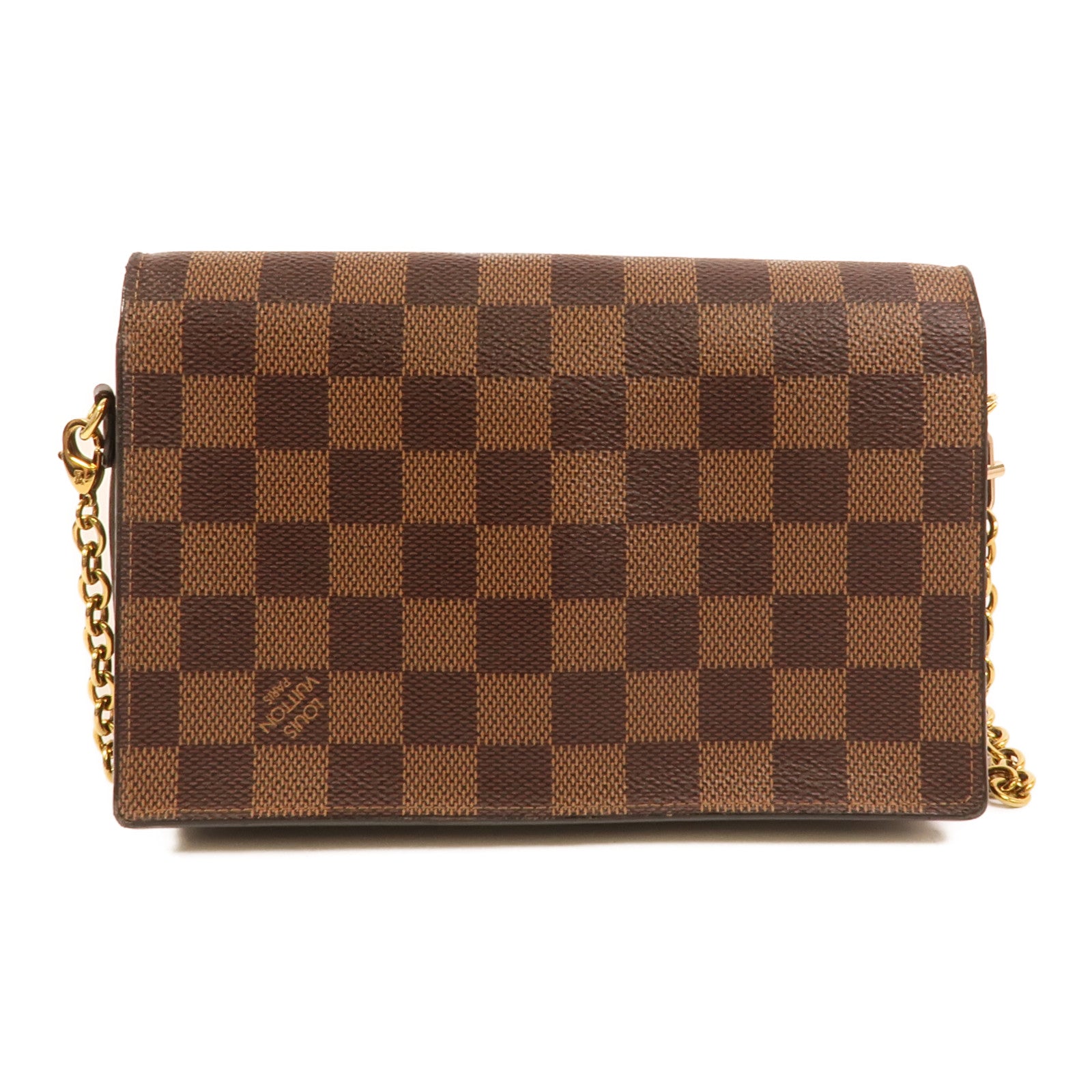 LOUIS VUITTON Damier Vavin PM金扣鏈帶肩背袋