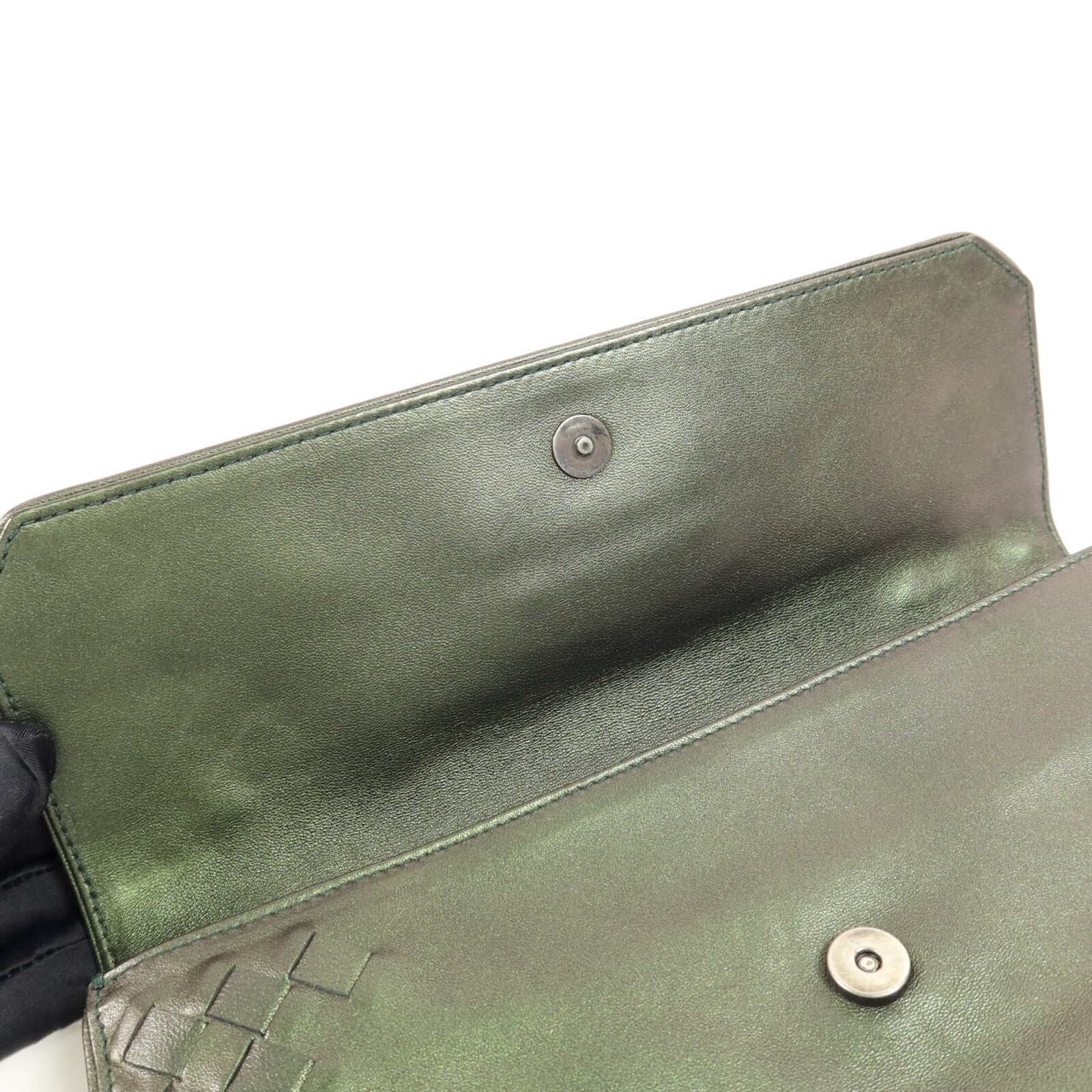 BOTTEGA VENETA 牛皮皮革Beetle Iridescent Clutch手拿包