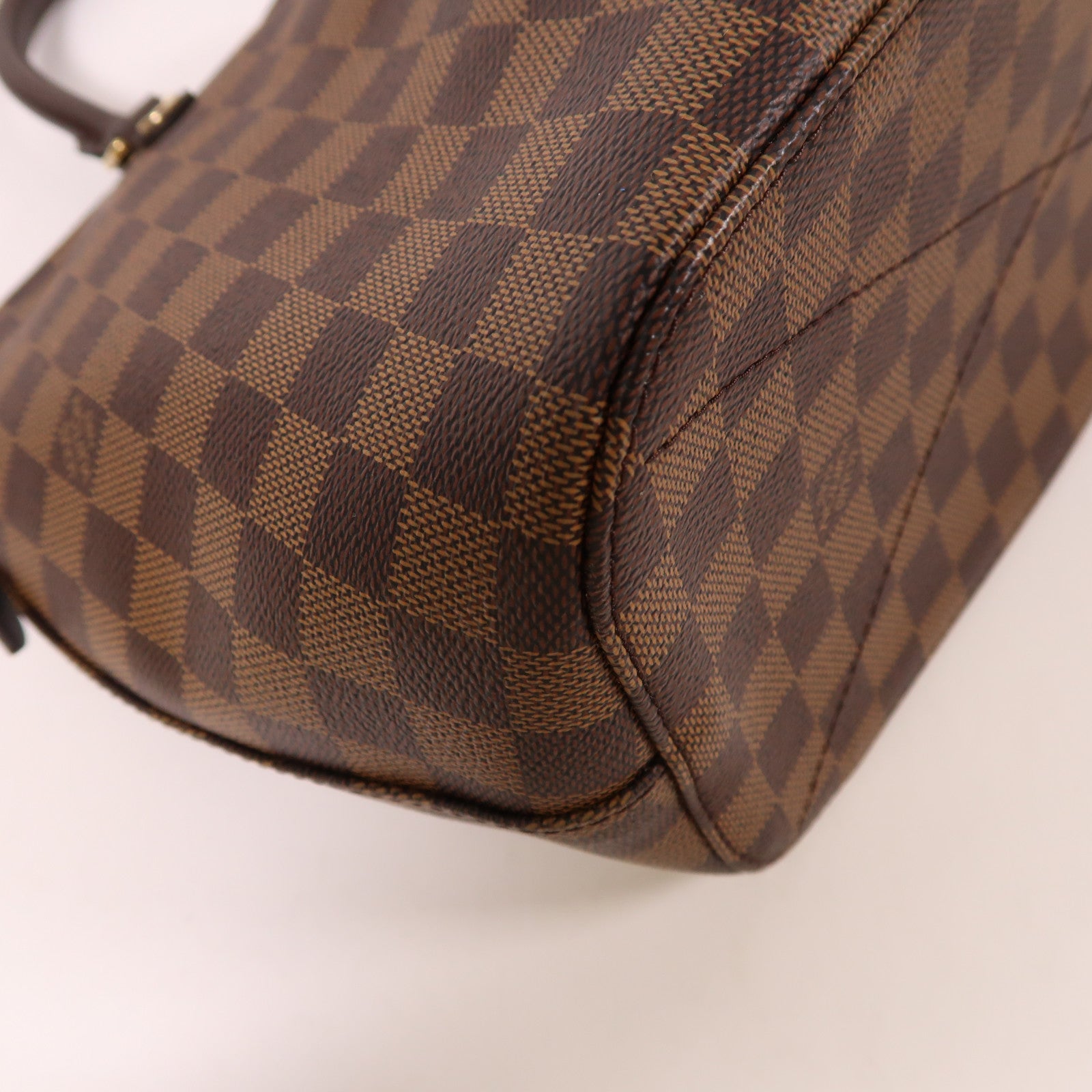LOUIS VUITTON Damier Siena MM金扣手挽肩背兩用袋