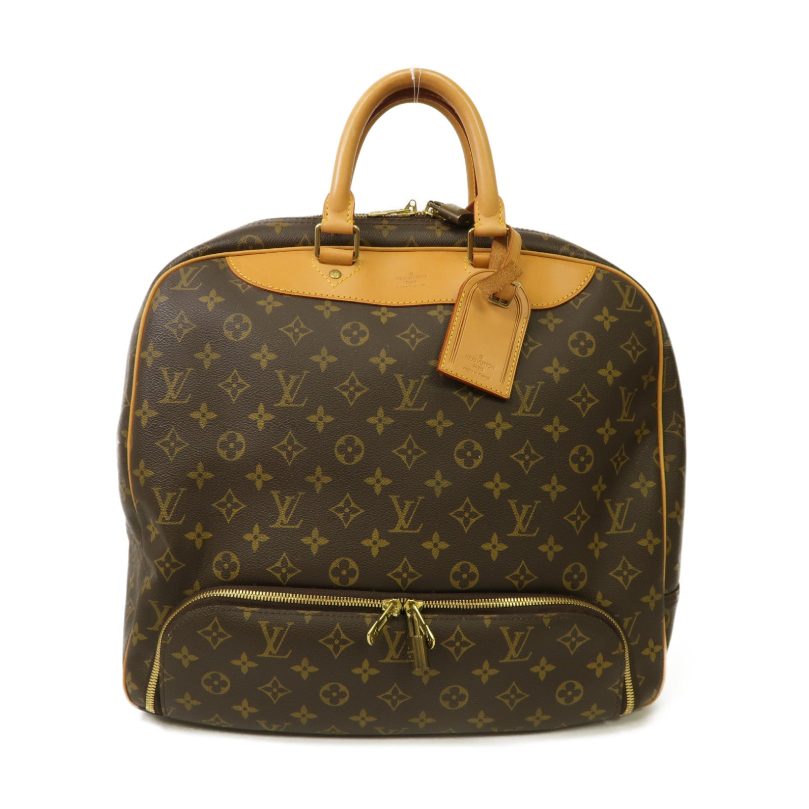 LOUIS VUITTON Monogram Evasion金扣手挽袋棕色
