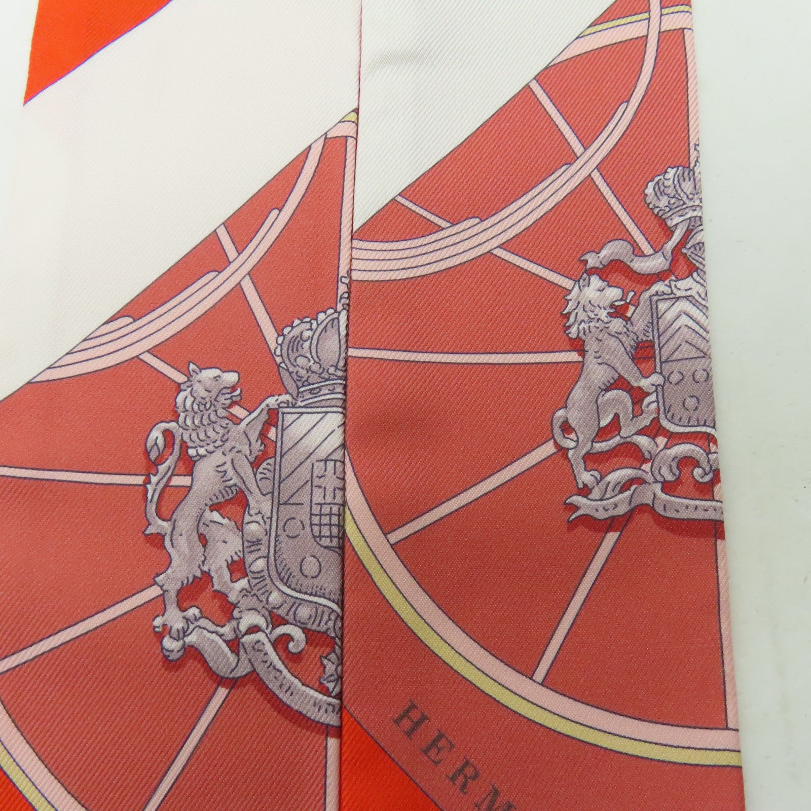 HERMES 【激減優惠】絲質Twilly絲巾橙色/粉紅色/紅色/白色