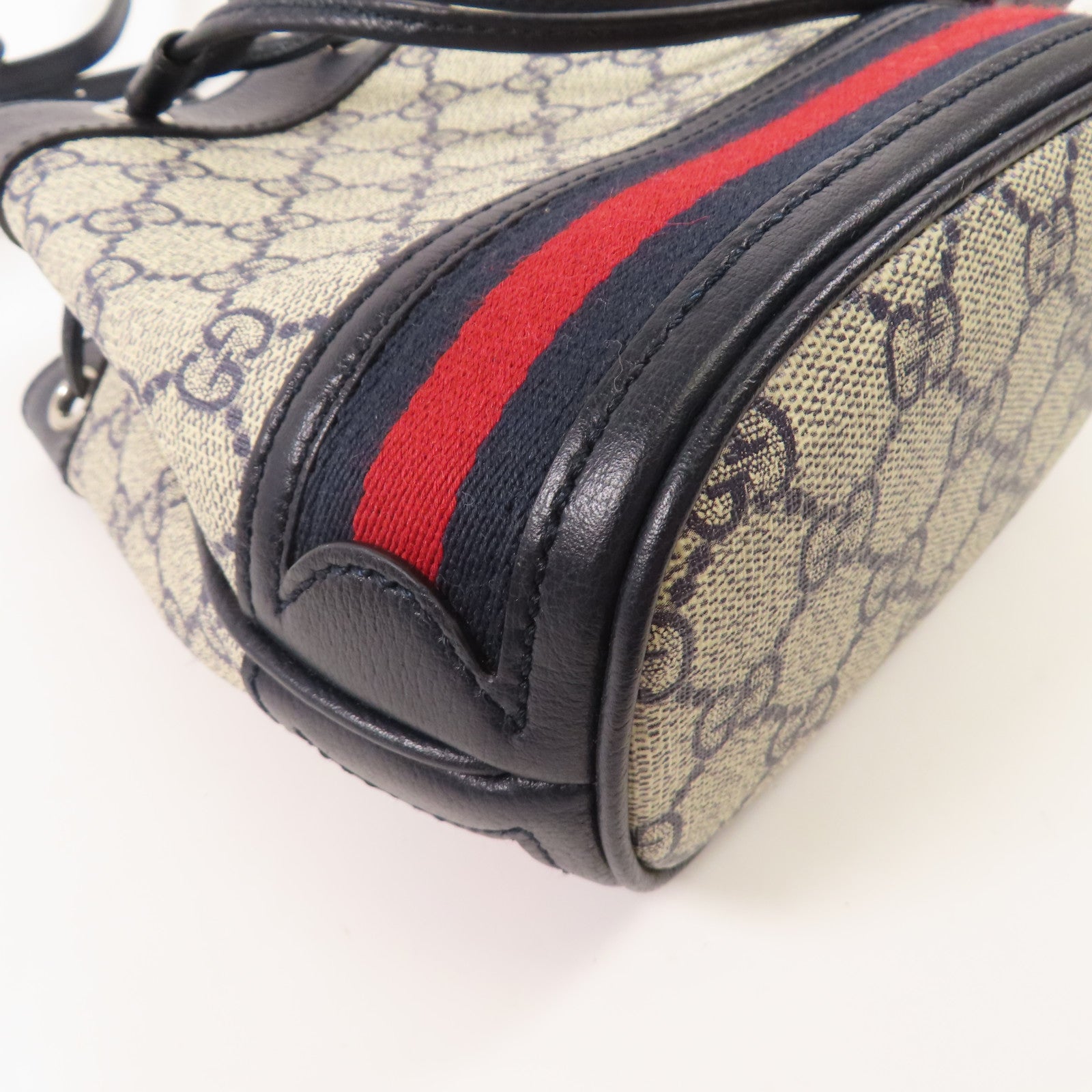 GUCCI 塗層帆布Ophidia銀扣肩背袋