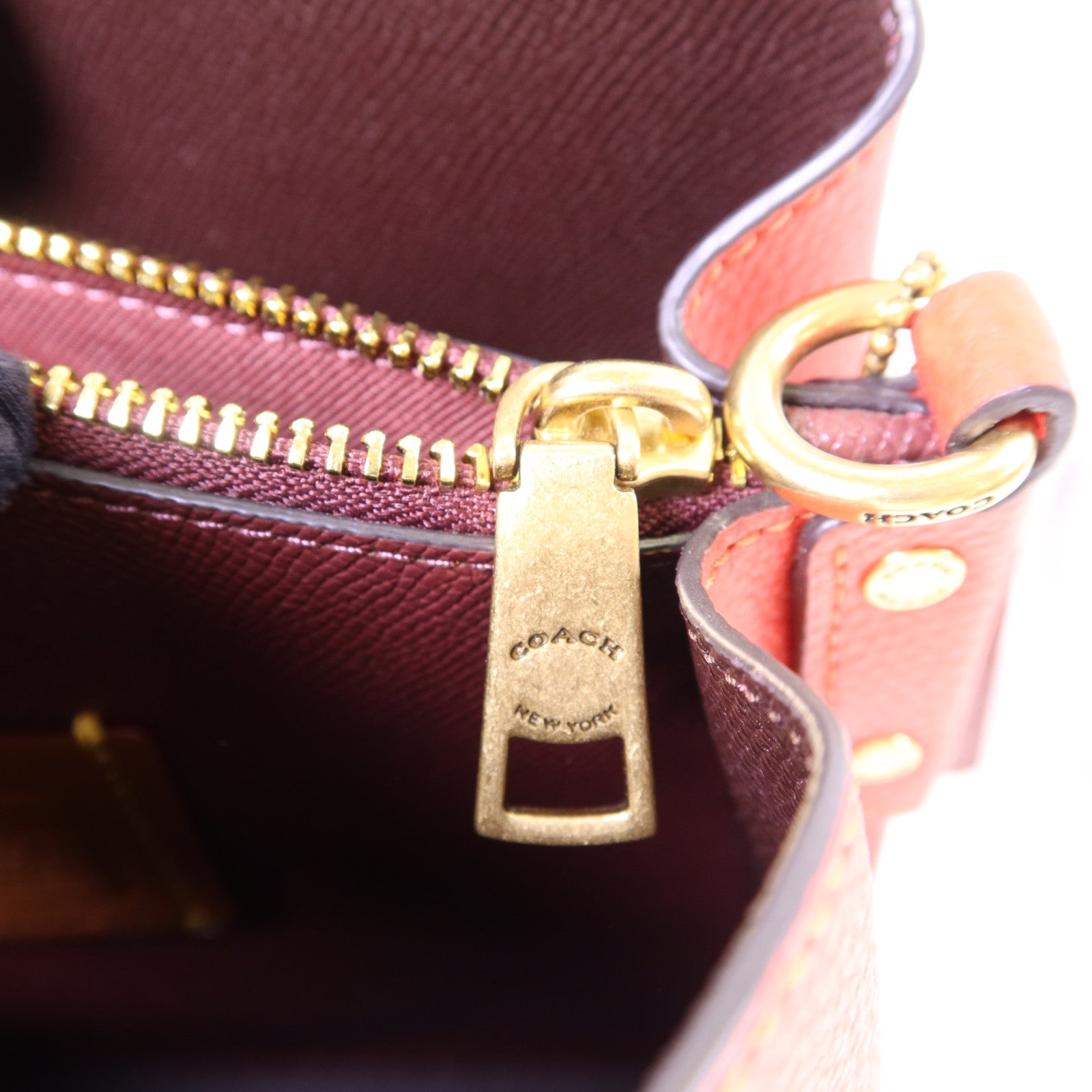 COACH 牛皮皮革Willow Bucket Bag金扣肩背袋