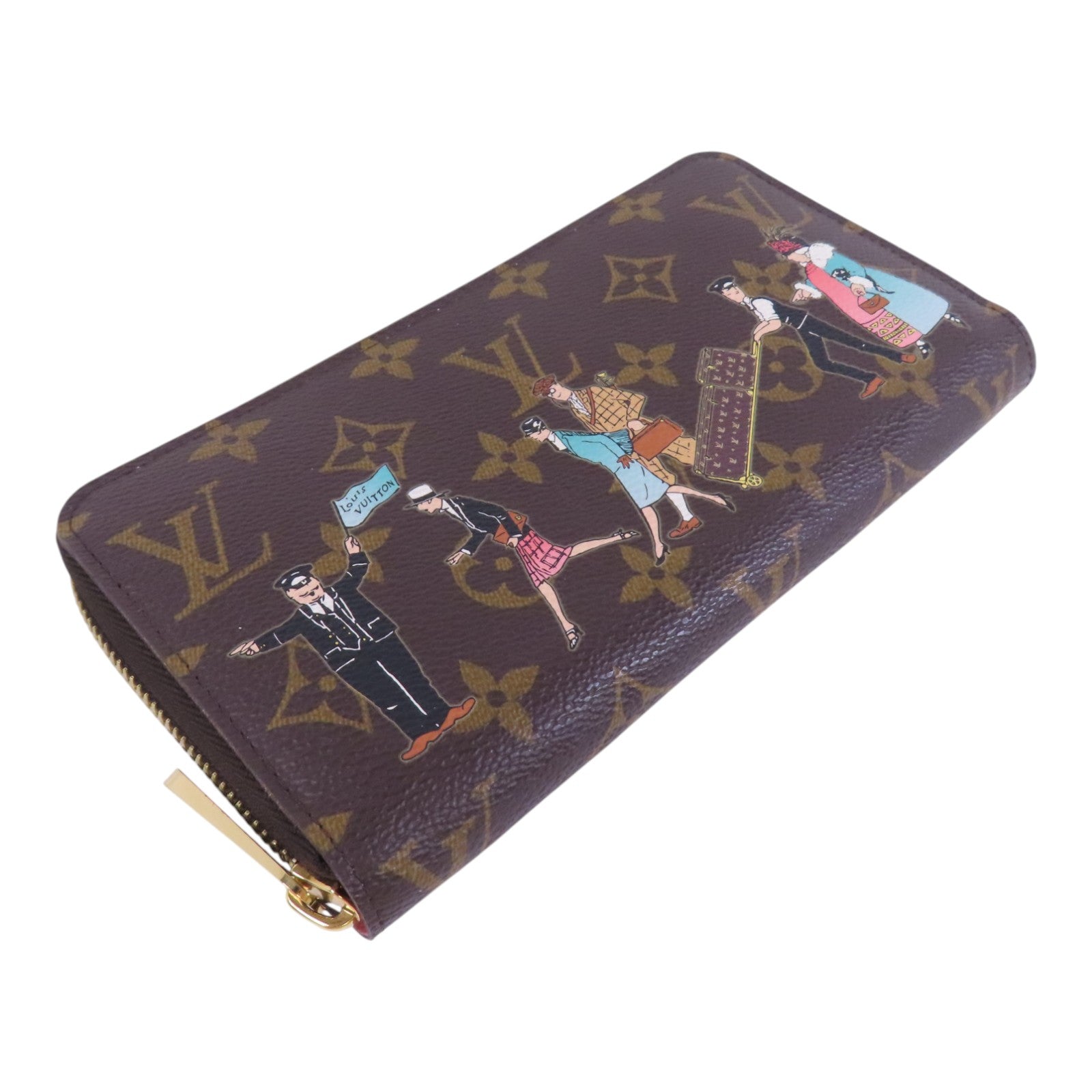 LOUIS VUITTON Monogram Zipper Long Wallet金扣拉鏈長錢包