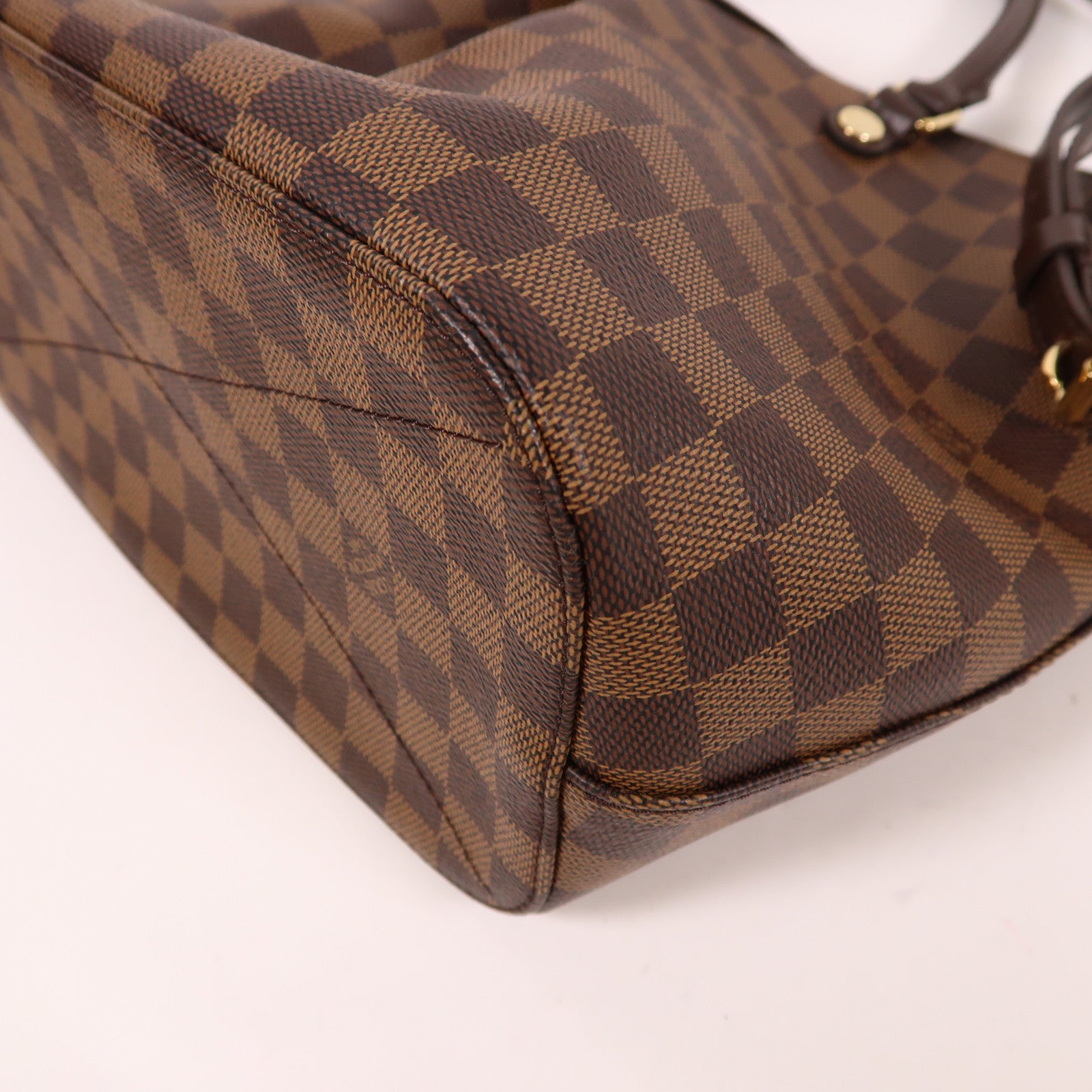 LOUIS VUITTON Damier Siena MM金扣手挽肩背兩用袋