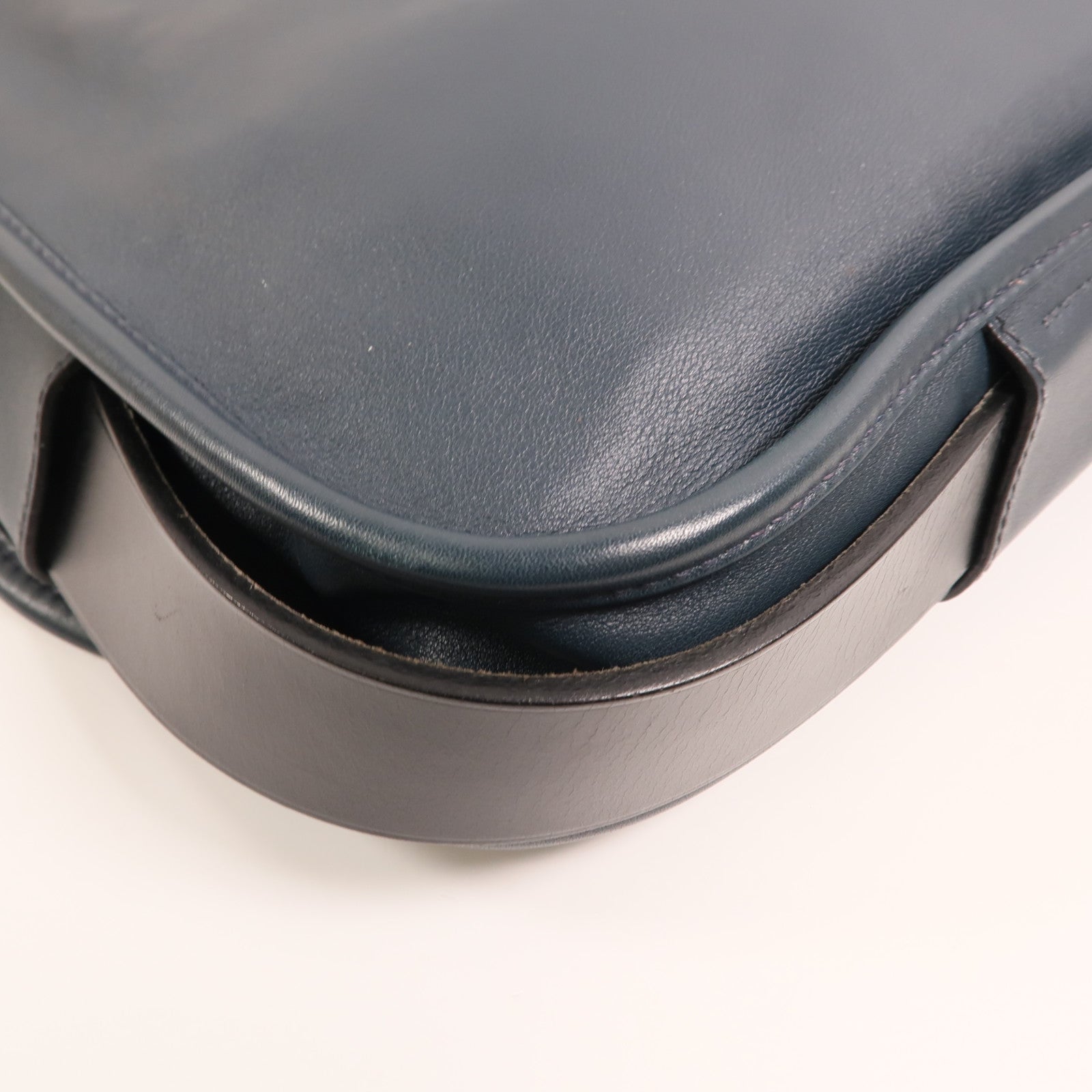 HERMES Sikkim皮革Barda 35銀扣肩背袋