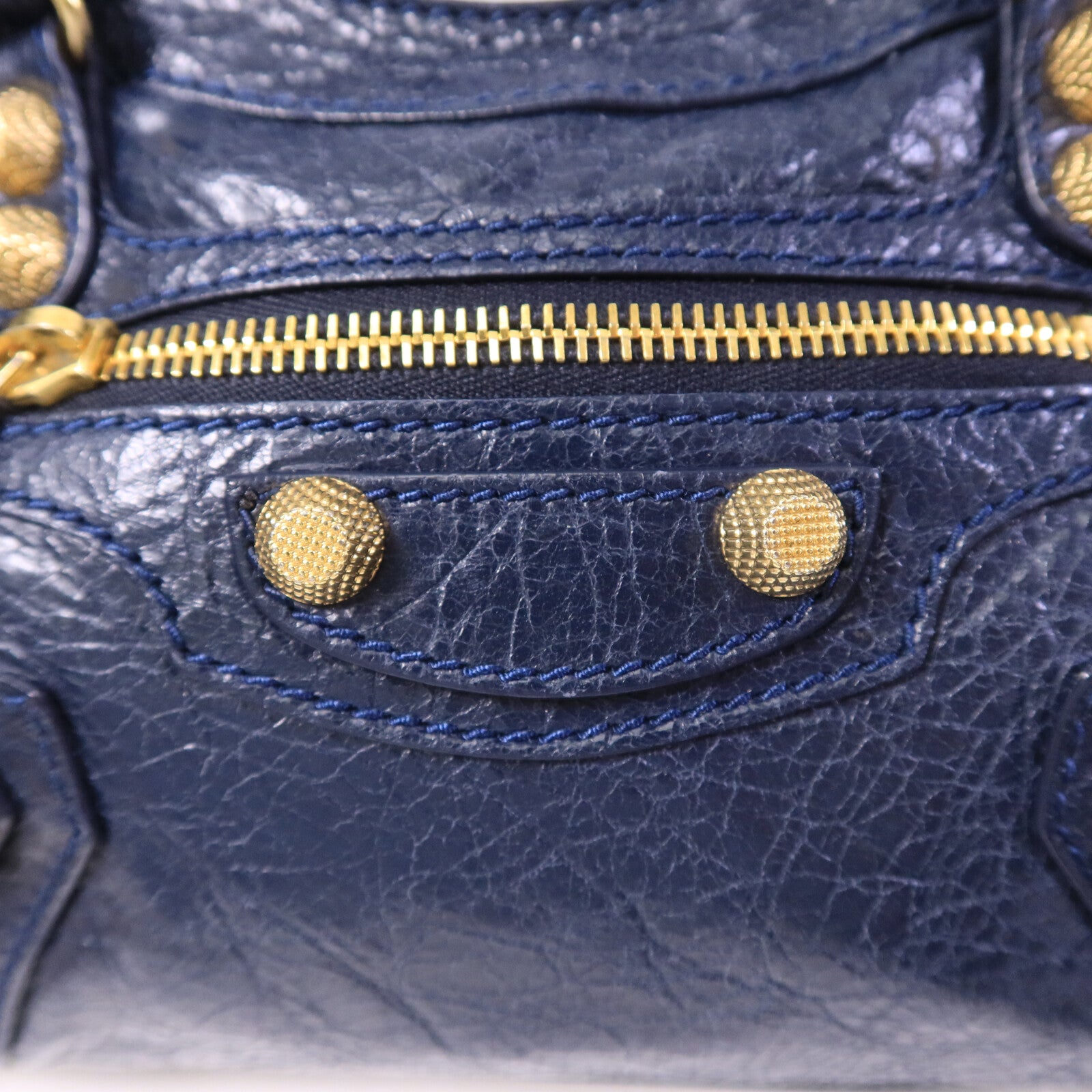 BALENCIAGA 牛皮皮革Mini City手挽肩背兩用袋