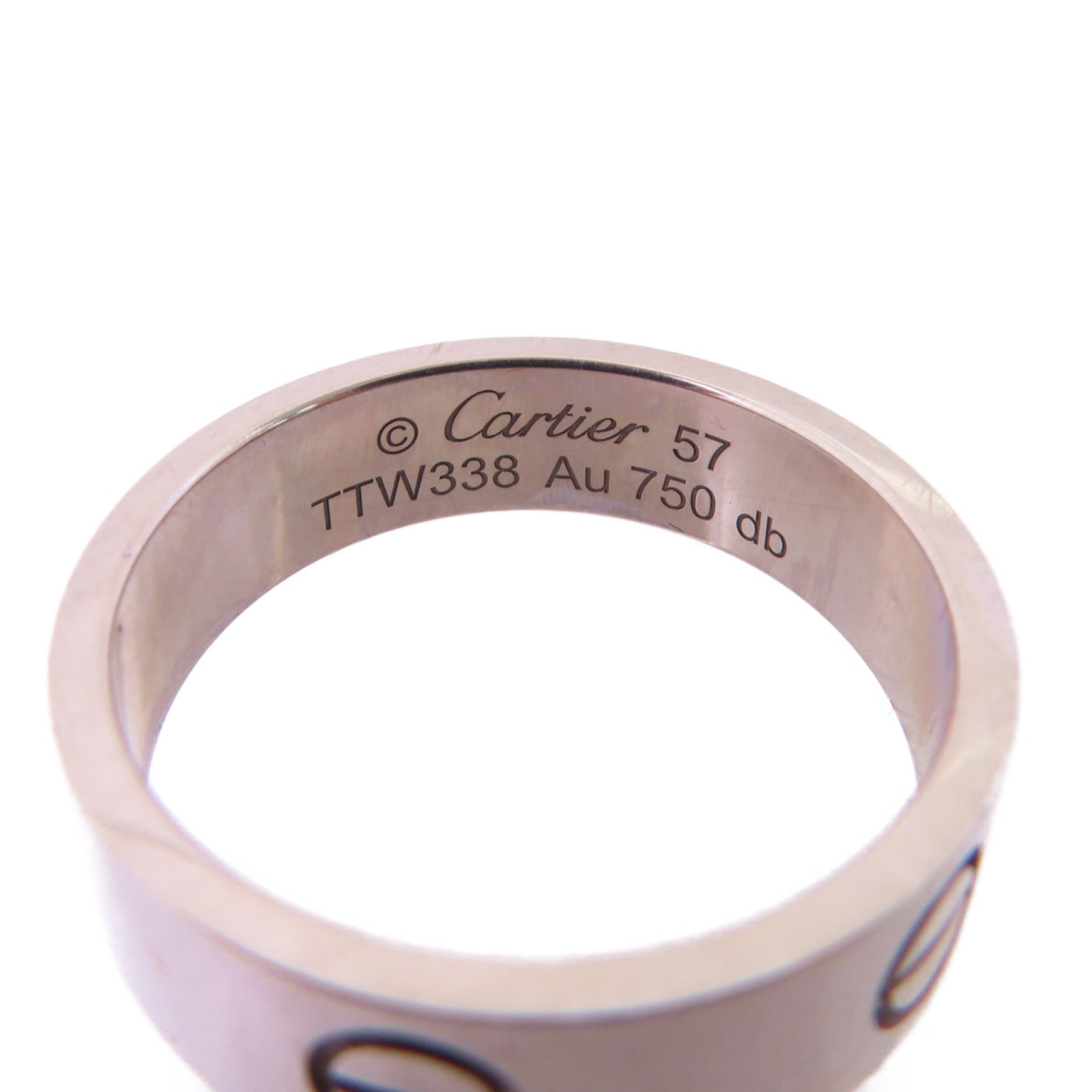 CARTIER 18K白金Love Ring戒指#57/US#8
