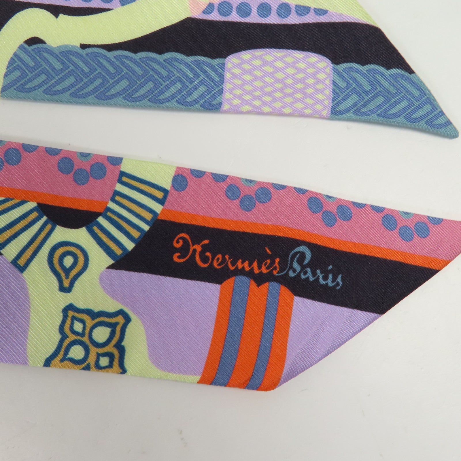 HERMES 絲質Twilly絲巾