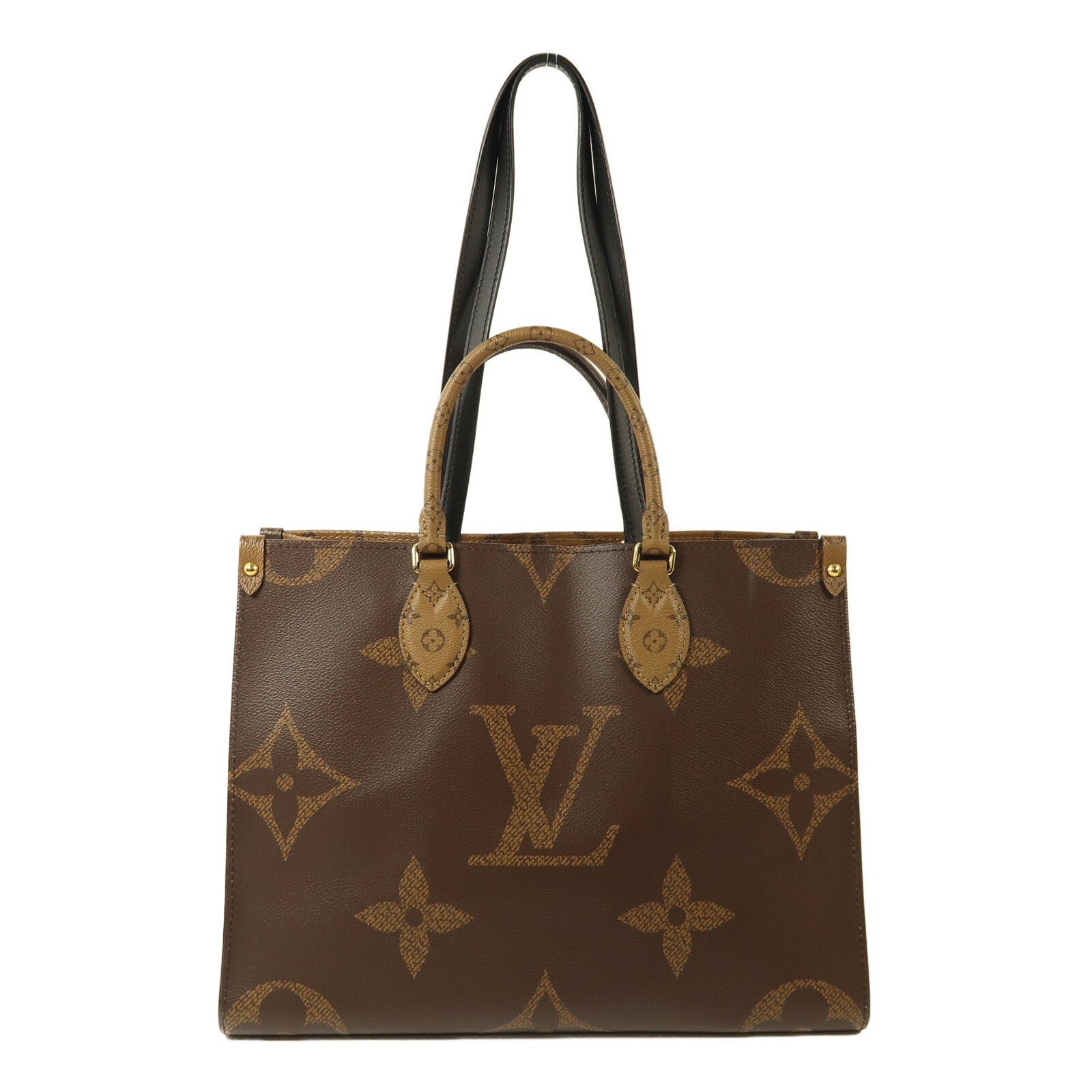 LOUIS VUITTON Monogram Giant Reverse On The Go MM金扣手挽肩背兩用袋