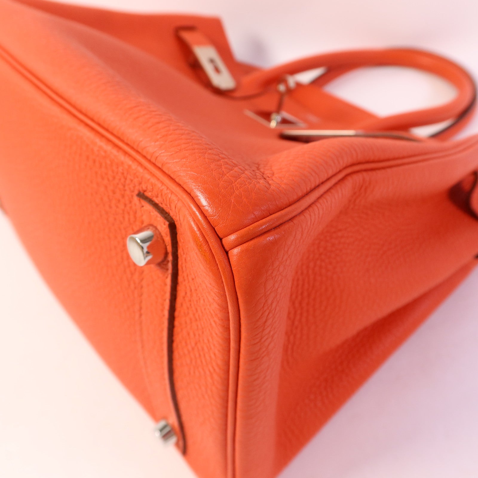 HERMES Togo皮革Birkin 30銀扣手挽袋Capucine