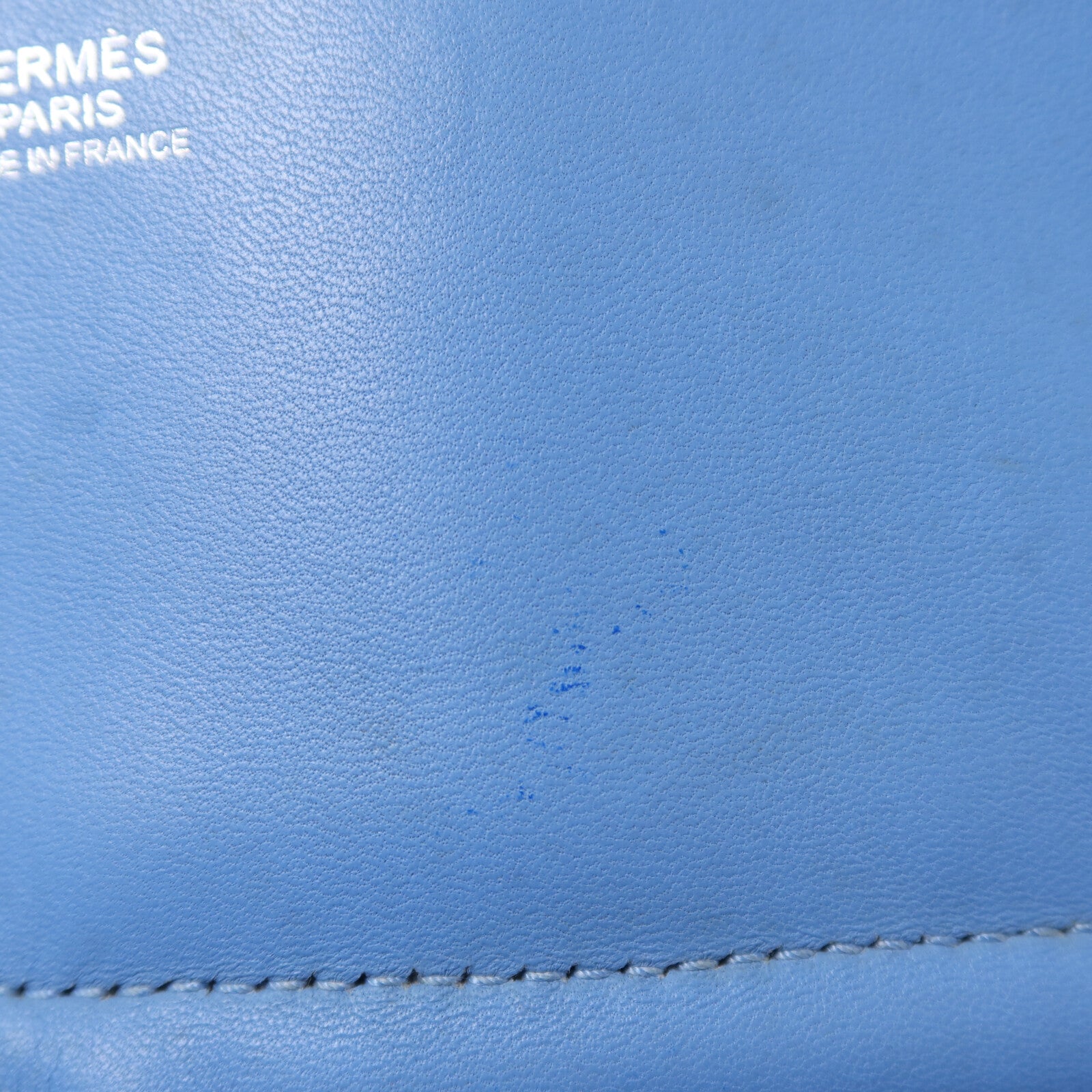 HERMES Clemence皮革Bolide 31手挽肩背兩用袋Bleu Paradise