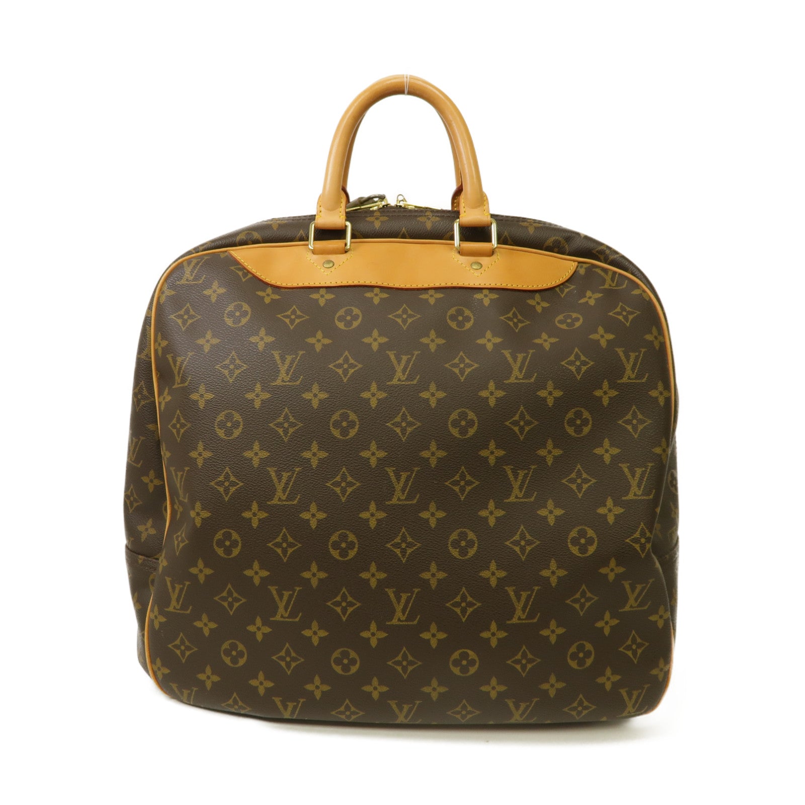 LOUIS VUITTON Monogram Evasion金扣手挽袋棕色