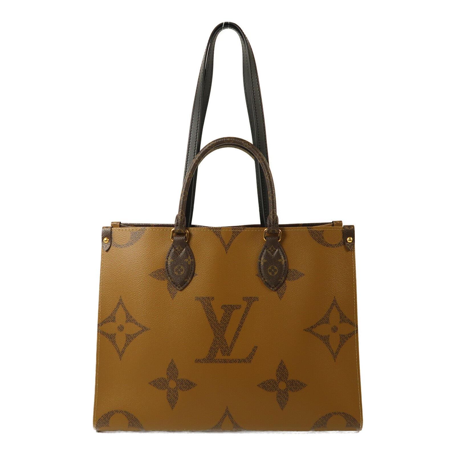 LOUIS VUITTON Monogram Giant Reverse On The Go MM金扣手挽肩背兩用袋