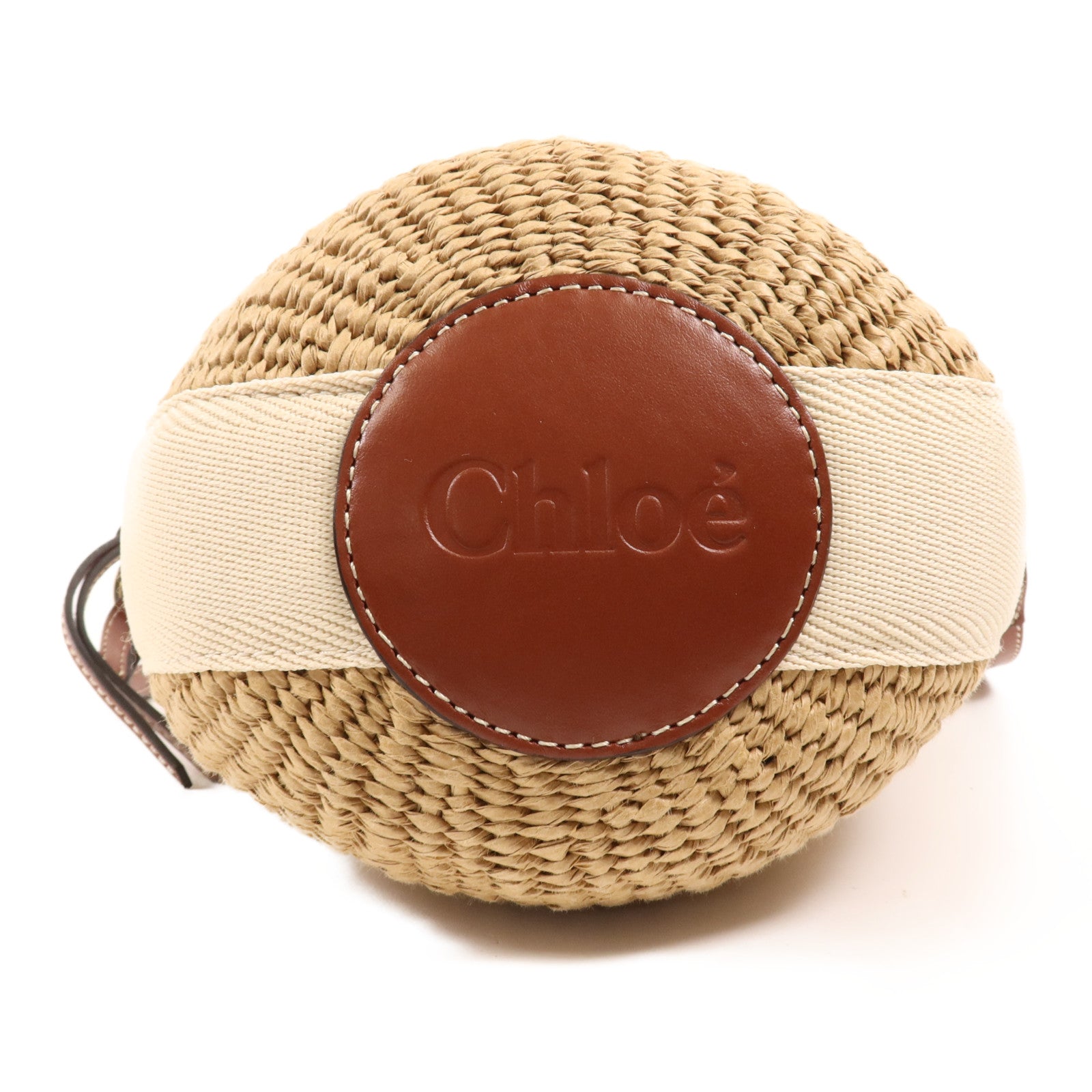 Chloe Raffia Woody Bucket金扣手挽肩背兩用袋