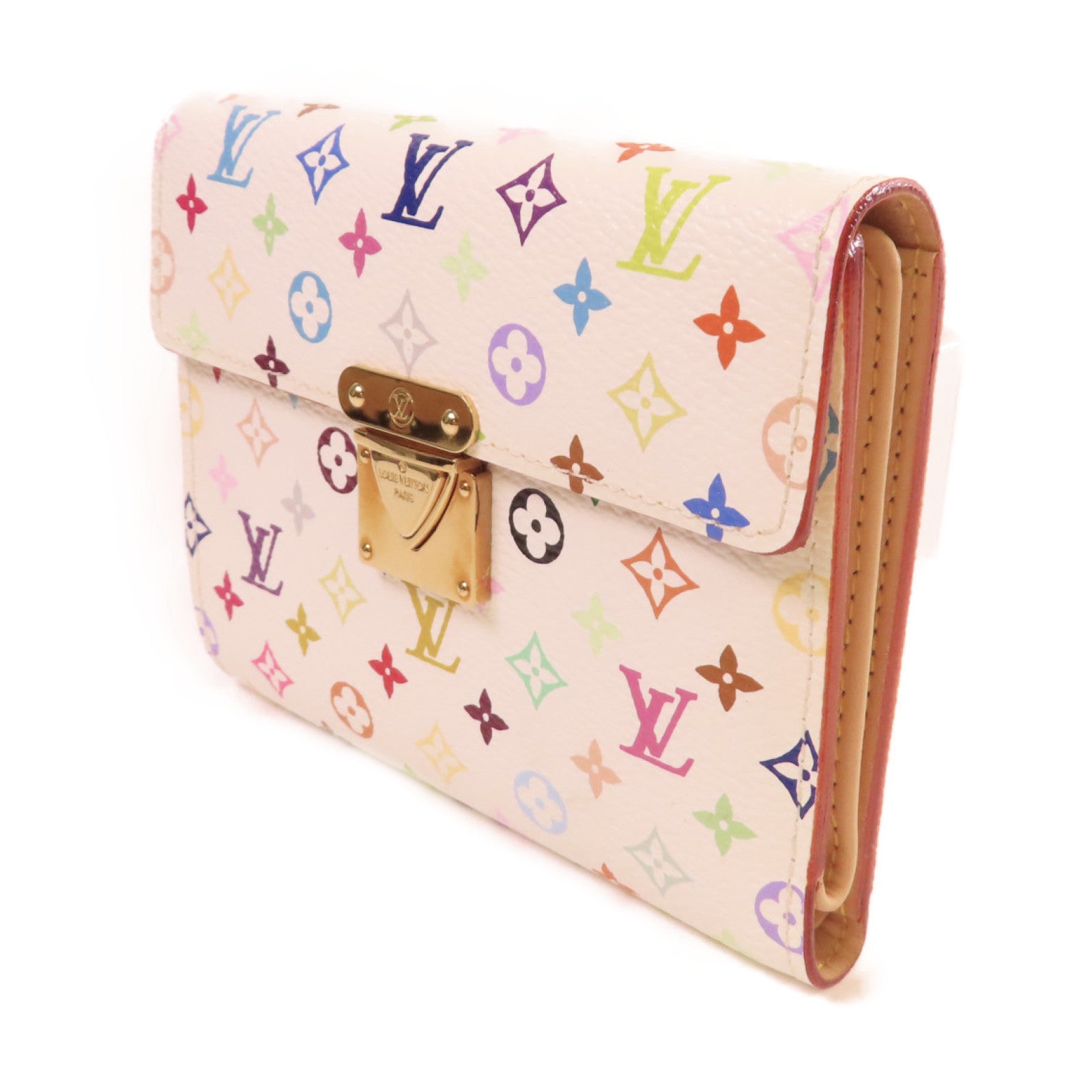 LOUIS VUITTON Monogram Multicolore Koala Short Wallet金扣短錢包白色/彩色