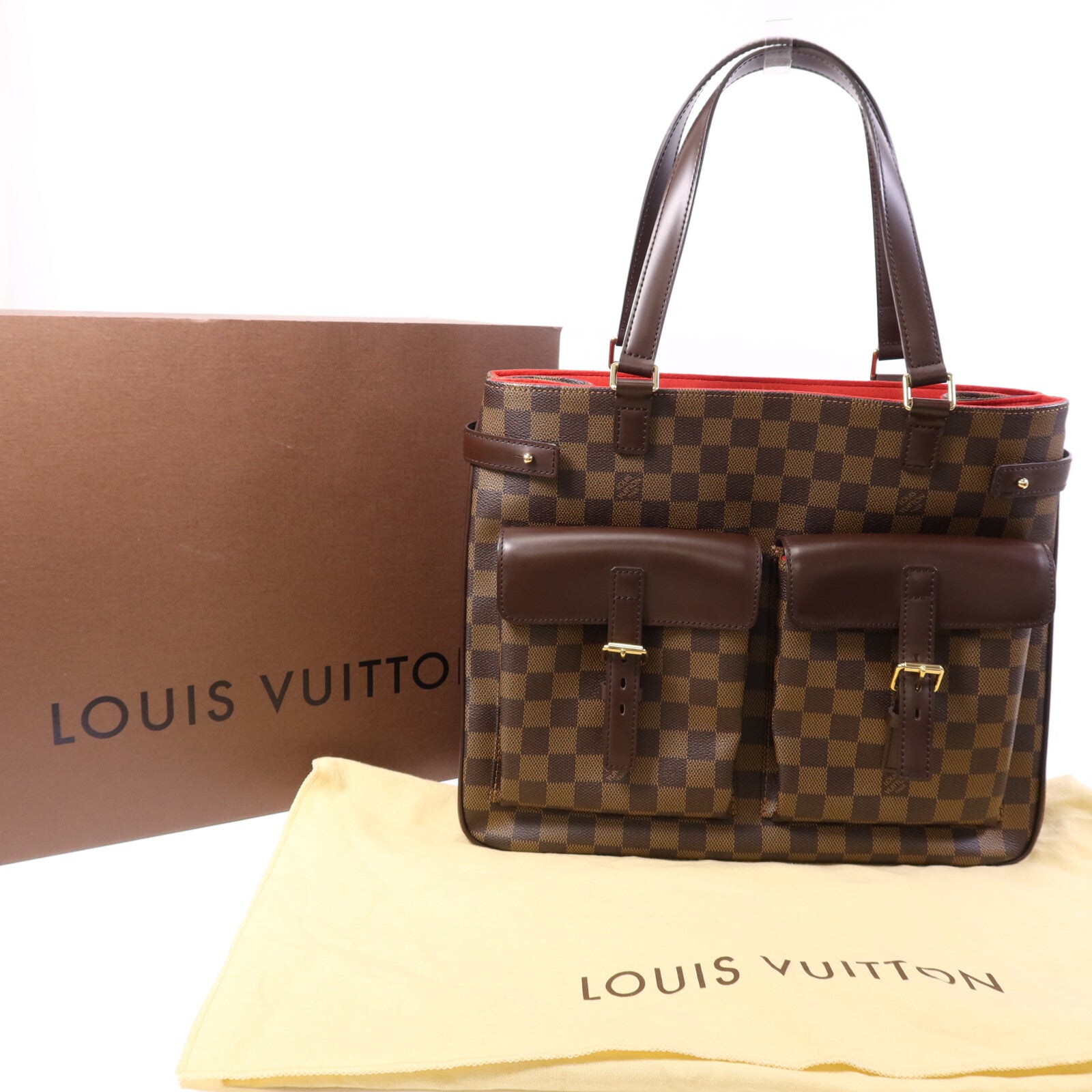 LOUIS VUITTON Damier Uzes Tote Bag金扣手挽袋