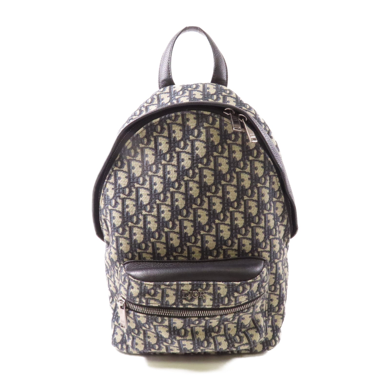 Dior 帆布Rider Backpack銀扣背包藍色