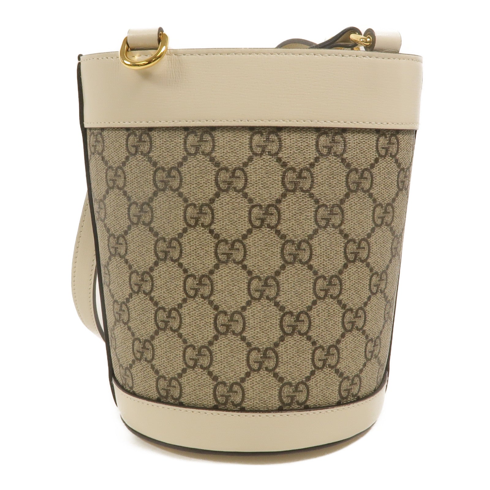 GUCCI 塗層帆布Horsebit 1955 Small Bucket肩背袋