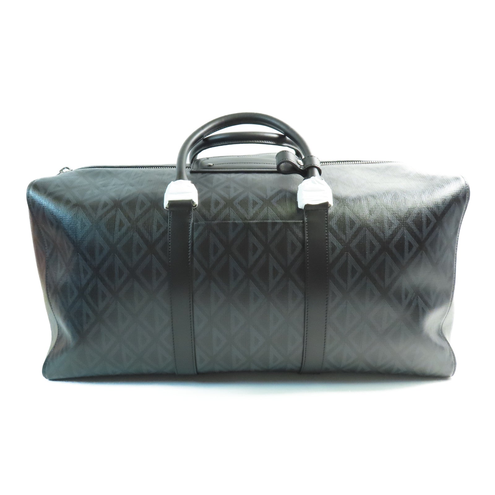 Dior CD Lingot 50 2 Way Shoulder Boston Bag Coated Canvas Black