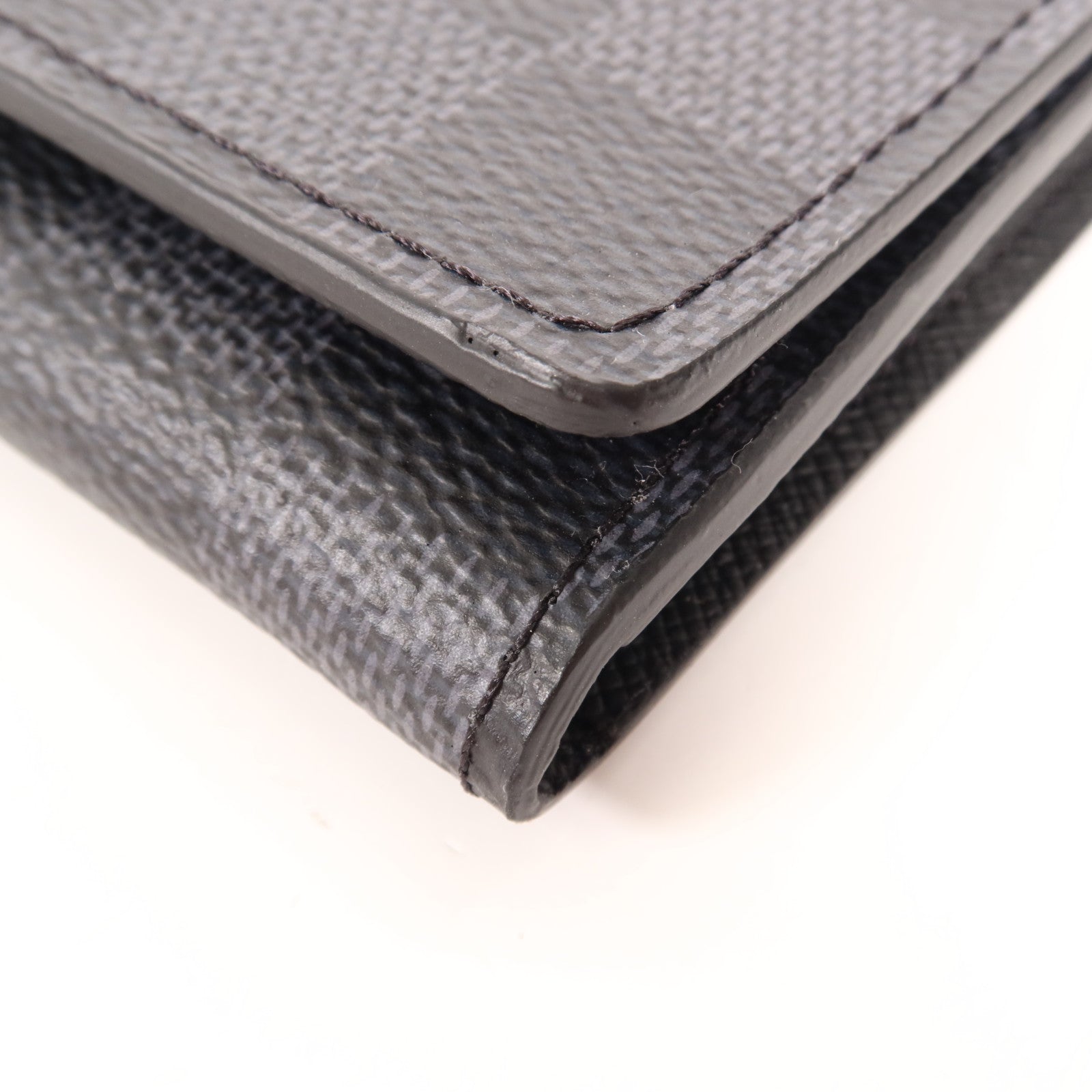 LOUIS VUITTON Damier Graphite Enveloppe Carte De Visite Card Case銀扣卡片套