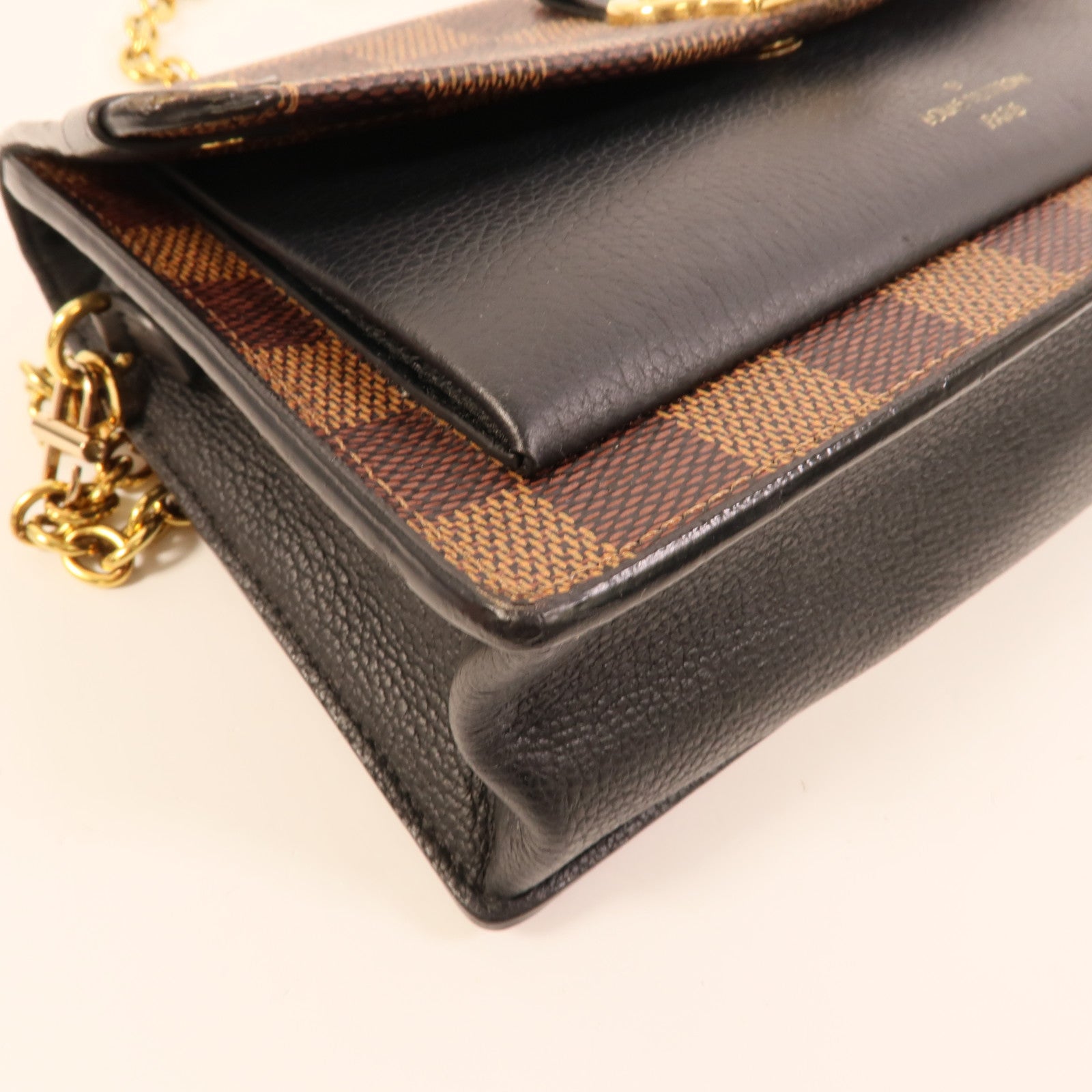 LOUIS VUITTON Damier Vavin PM金扣鏈帶肩背袋