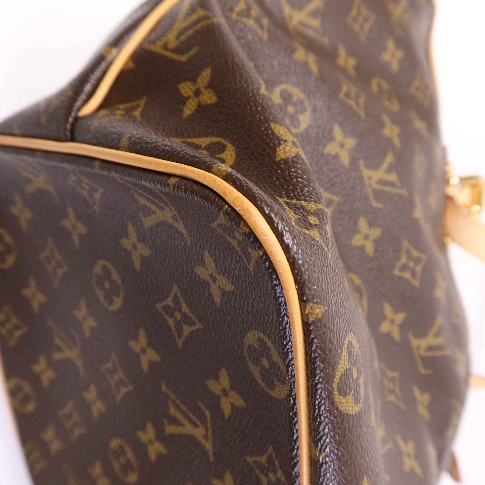 LOUIS VUITTON Monogram Palermo GM金扣手挽肩背兩用袋棕色