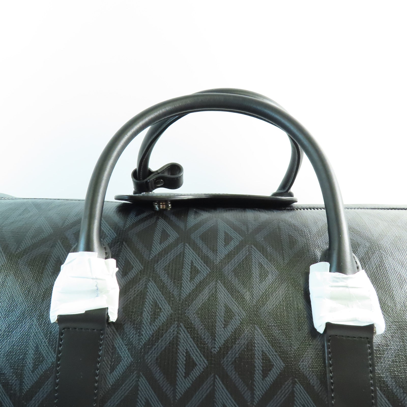 Dior CD Lingot 50 2 Way Shoulder Boston Bag Coated Canvas Black