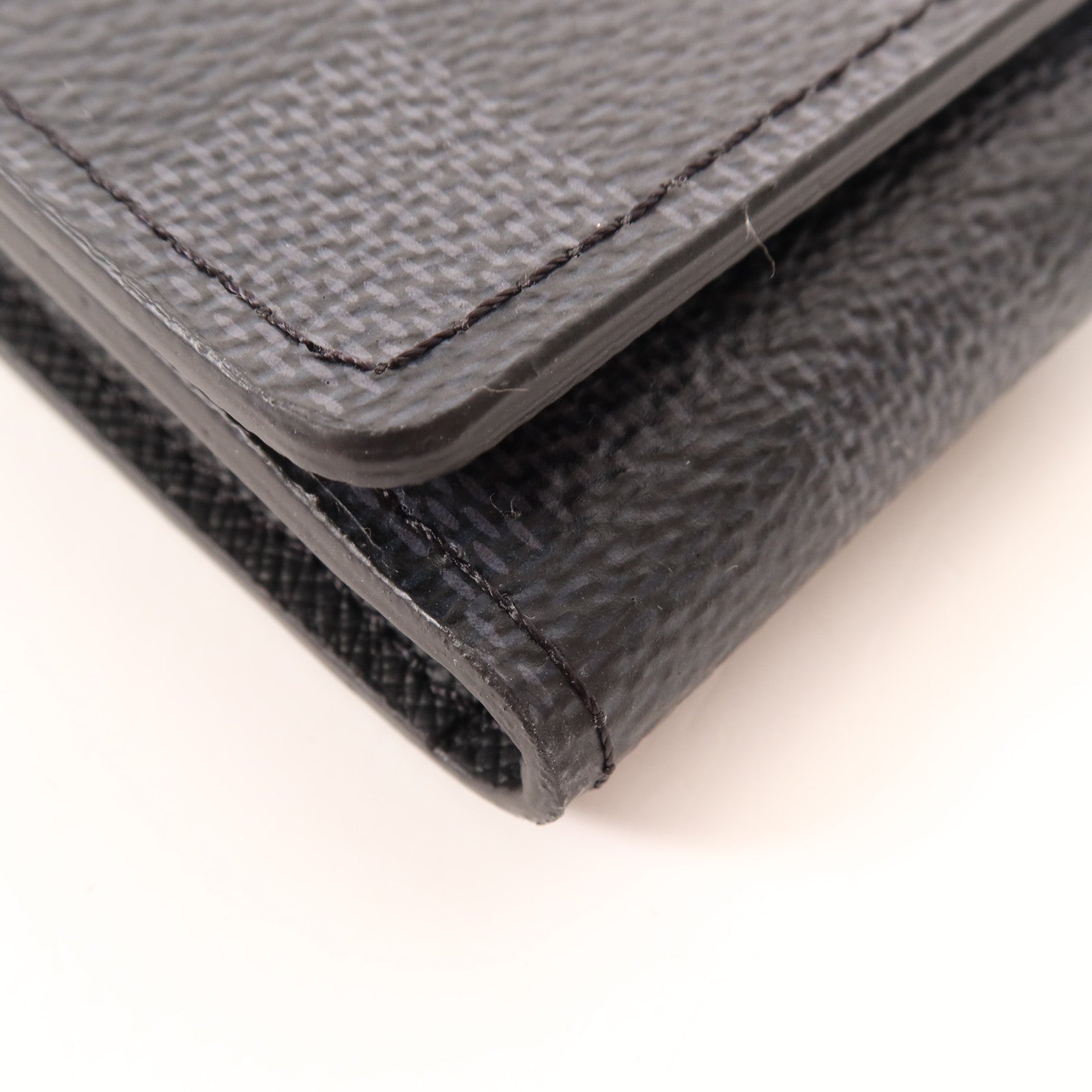 LOUIS VUITTON Damier Graphite Enveloppe Carte De Visite Card Case銀扣卡片套