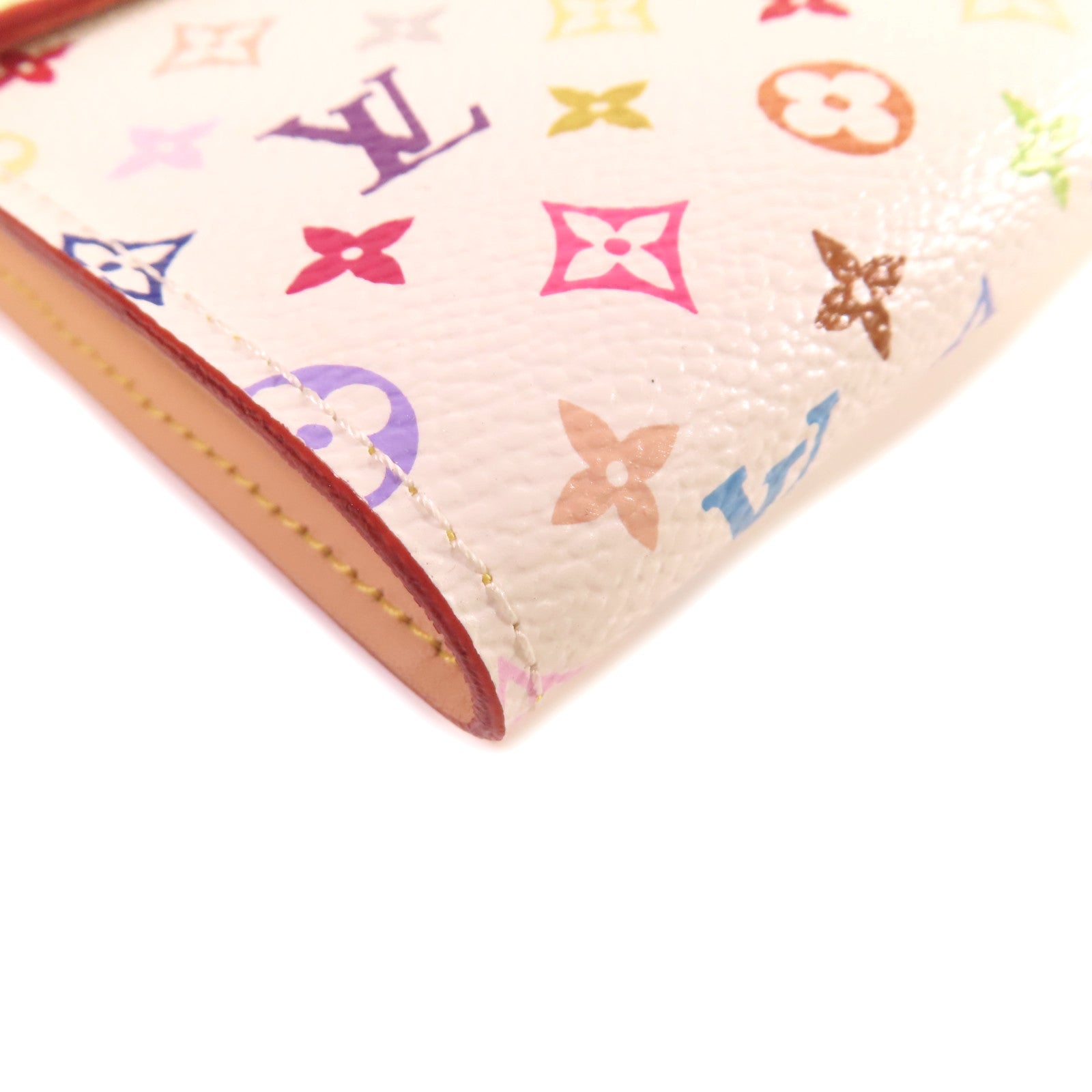 LOUIS VUITTON Monogram Multicolore Koala Short Wallet金扣短錢包白色/彩色