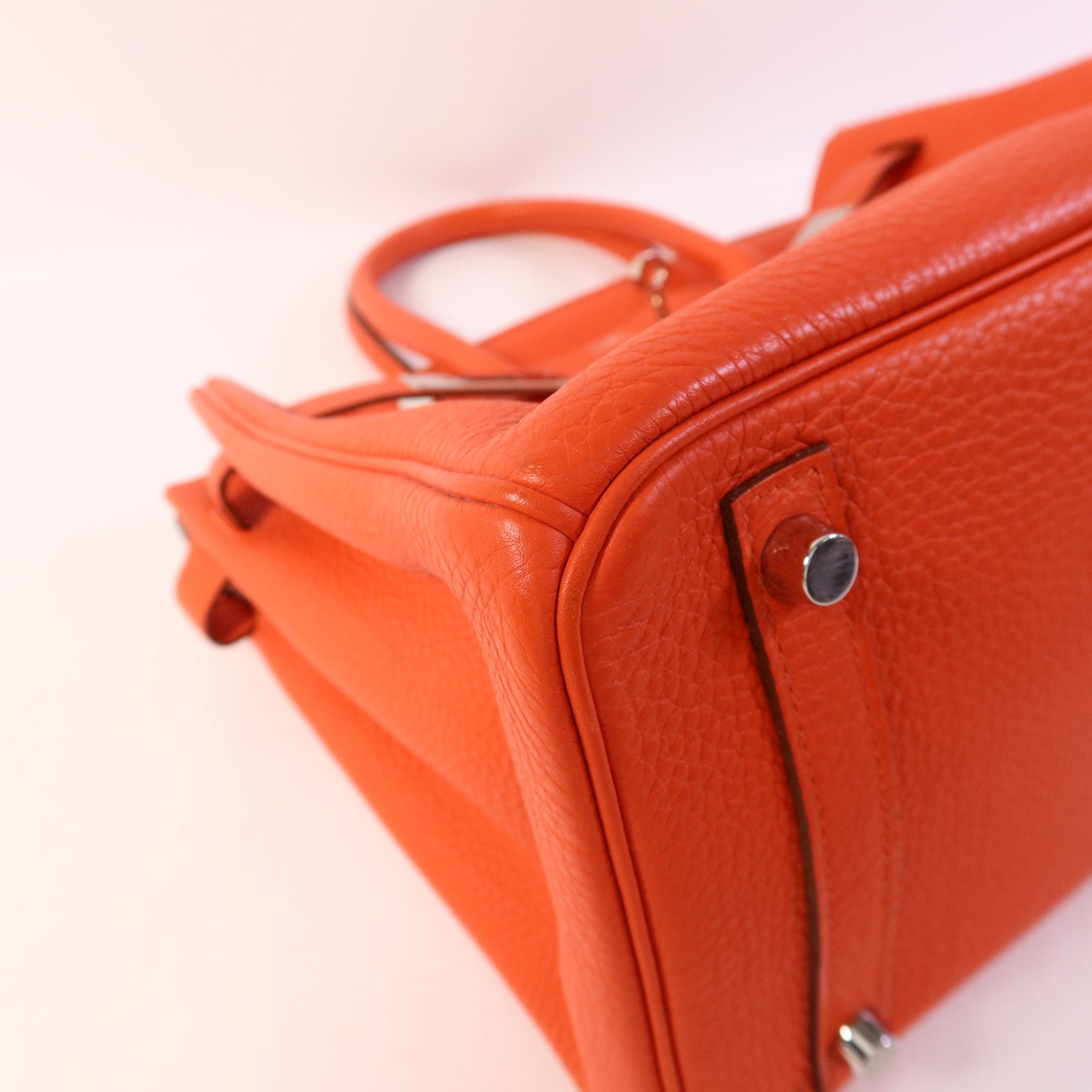 HERMES Togo皮革Birkin 30銀扣手挽袋Capucine