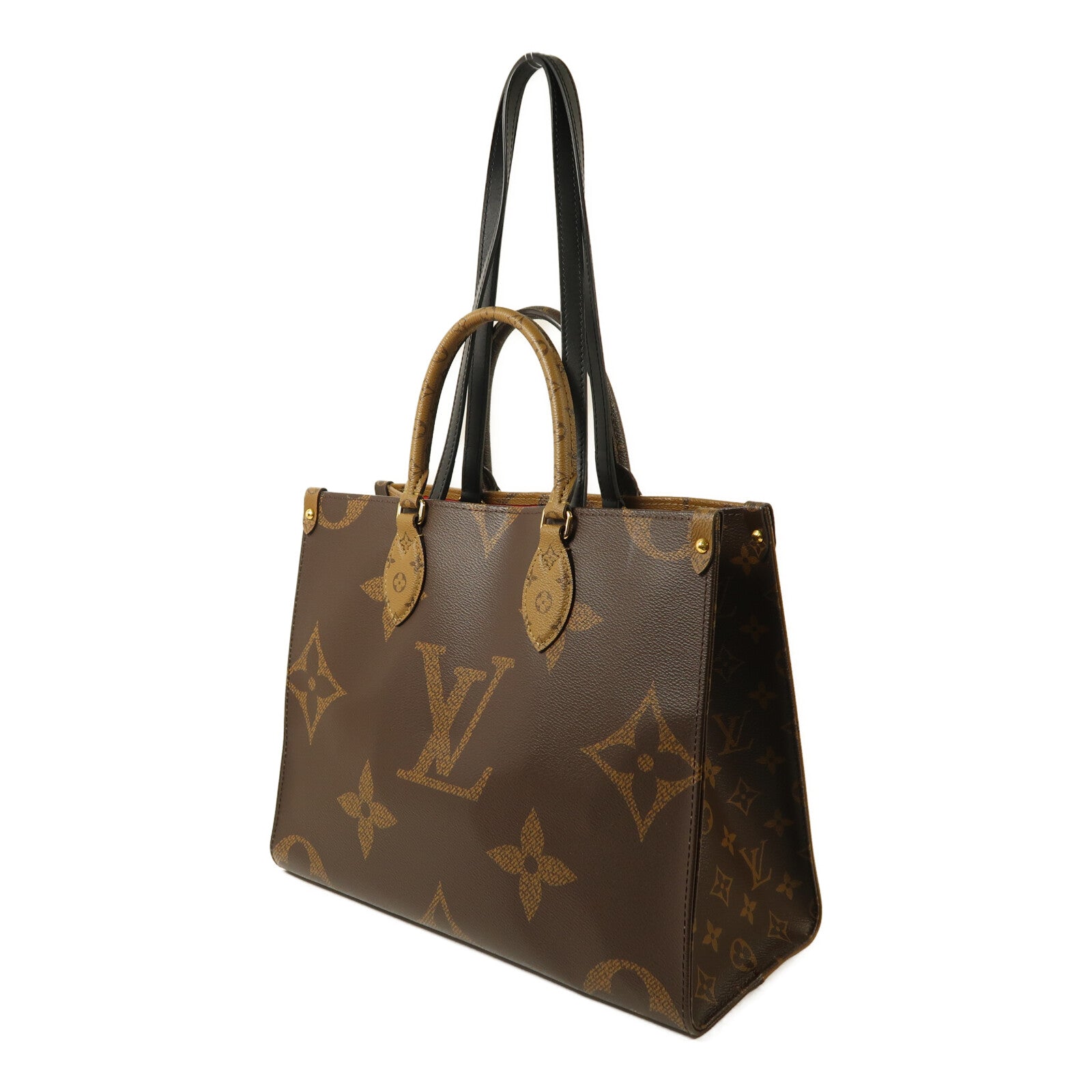 LOUIS VUITTON Monogram Giant Reverse On The Go MM金扣手挽肩背兩用袋