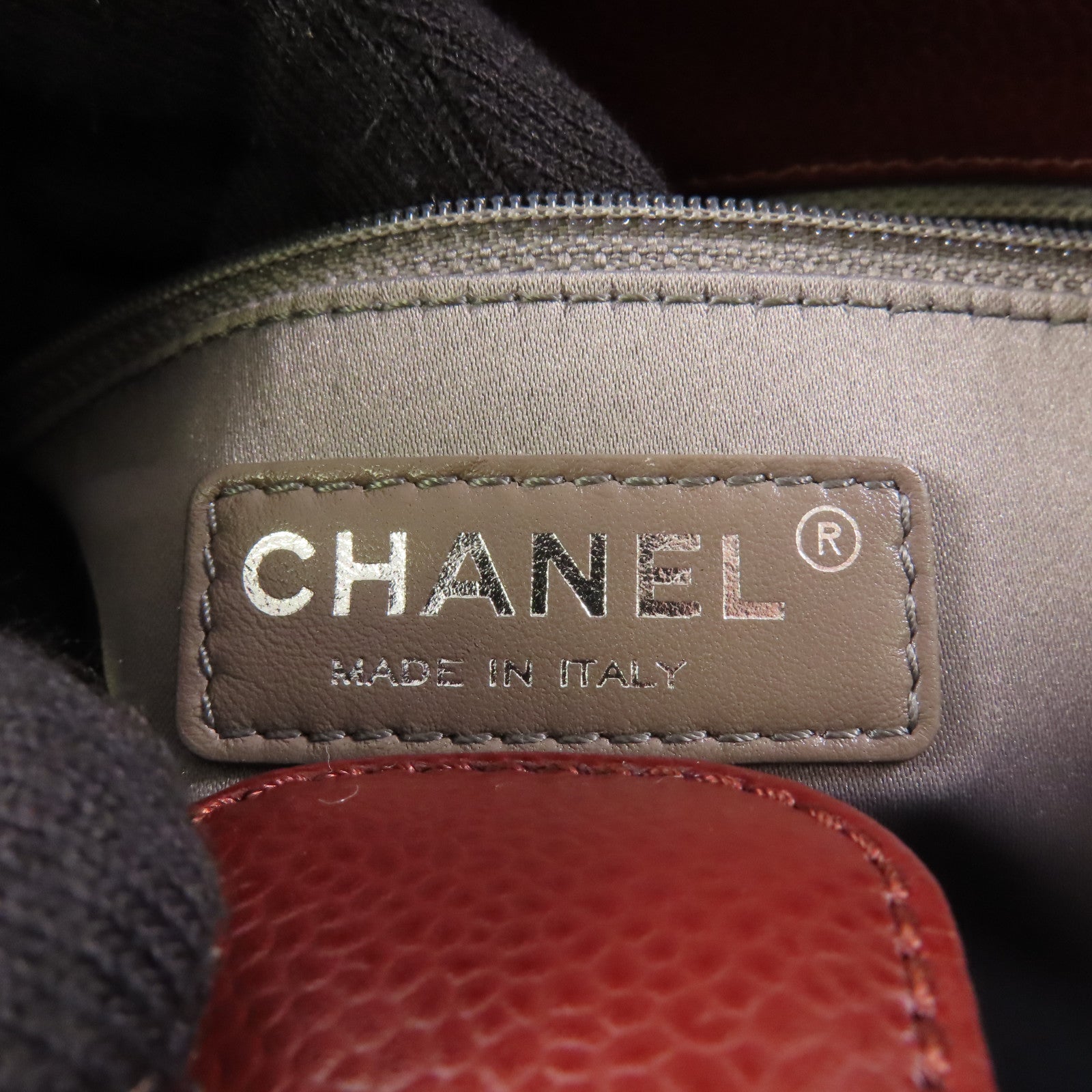 CHANEL 牛皮皮革PST Petite Shopping Tote Bag銀扣鏈帶肩背袋