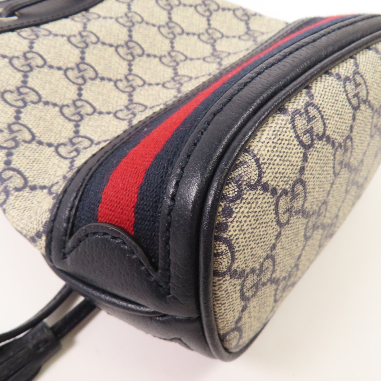 GUCCI 塗層帆布Ophidia銀扣肩背袋