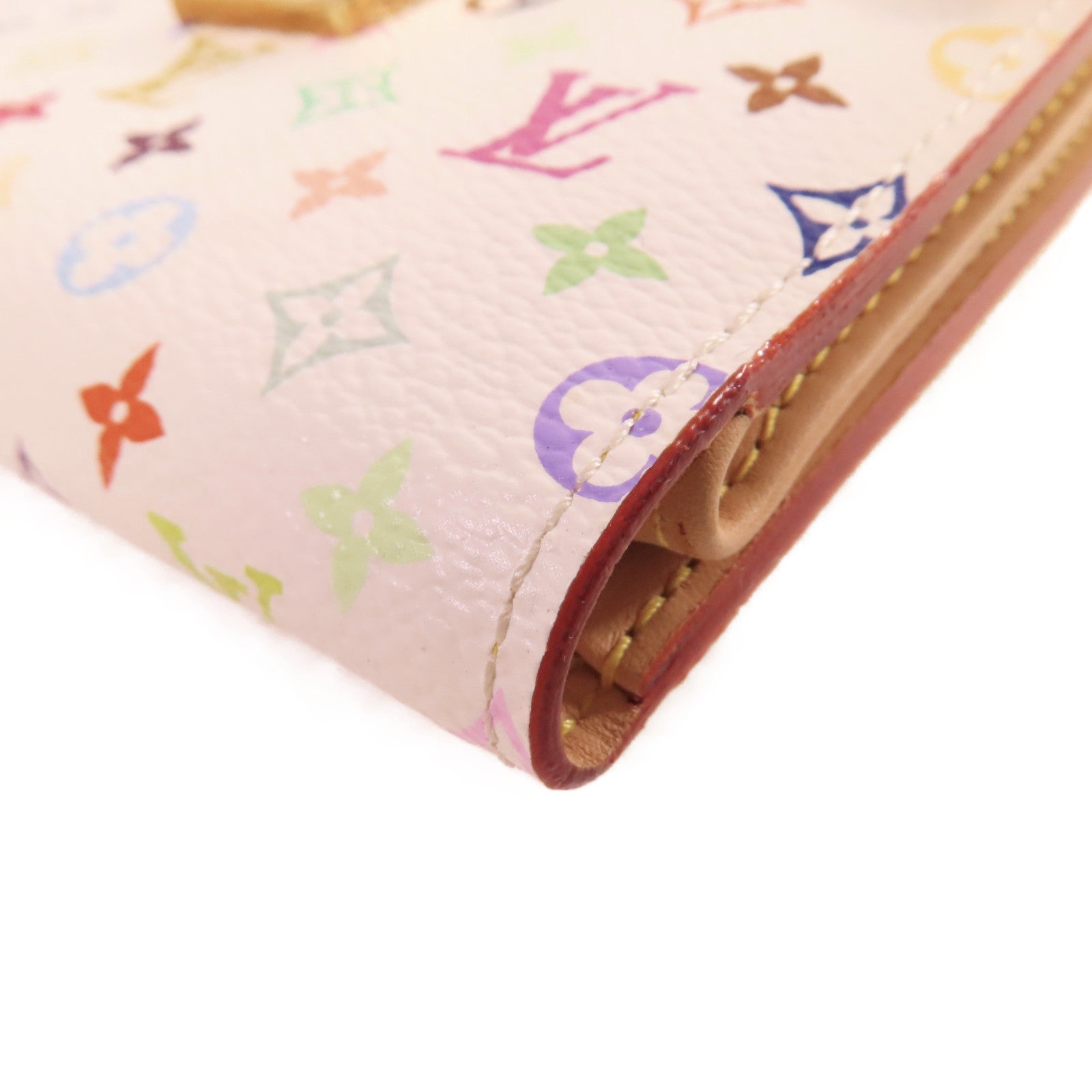 LOUIS VUITTON Monogram Multicolore Koala Short Wallet金扣短錢包白色/彩色
