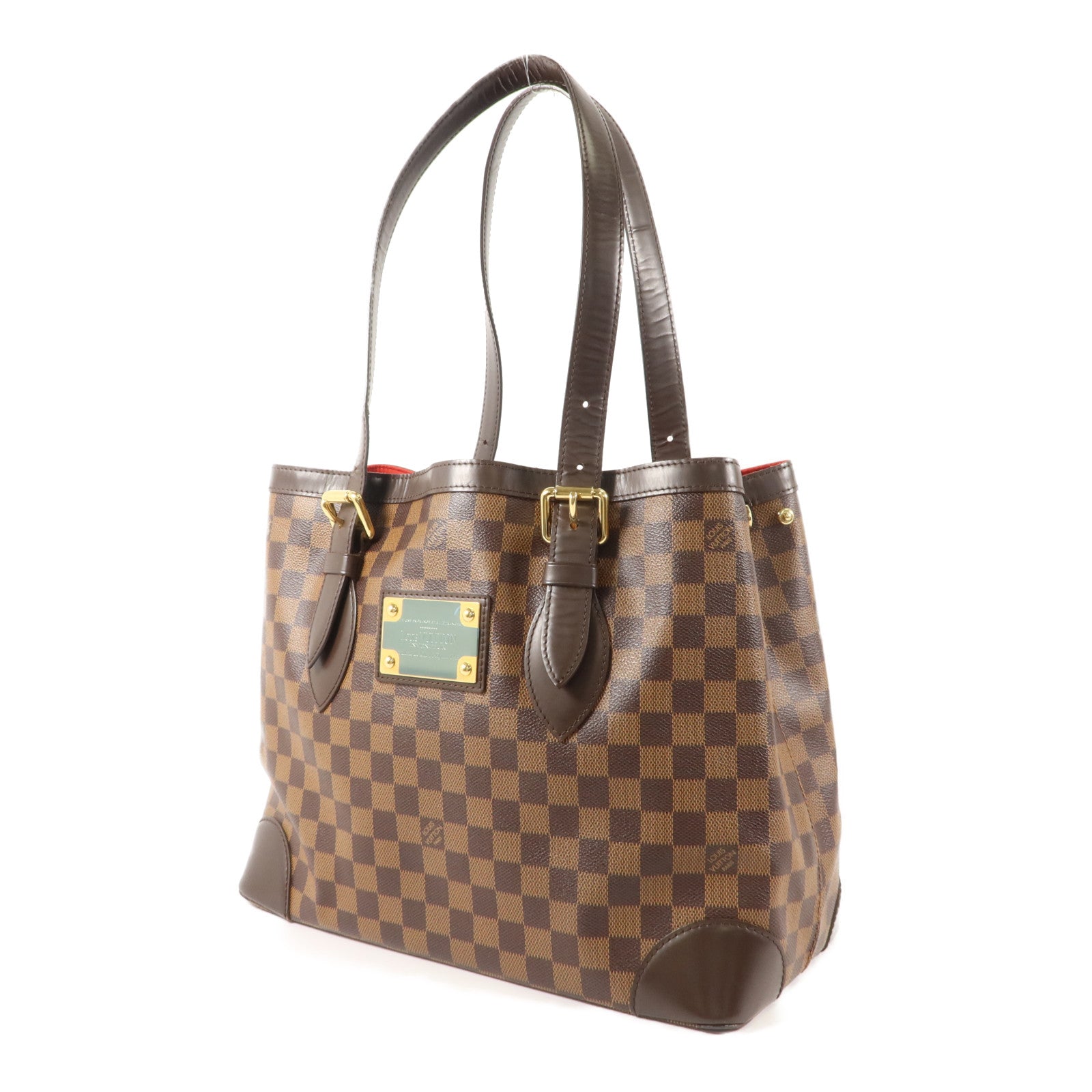 LOUIS VUITTON Damier Hampstead MM金扣手挽袋