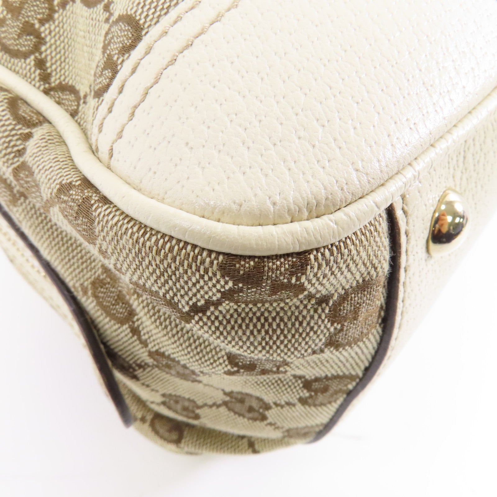 GUCCI 帆布Shoulder Bag金扣肩背袋啡色
