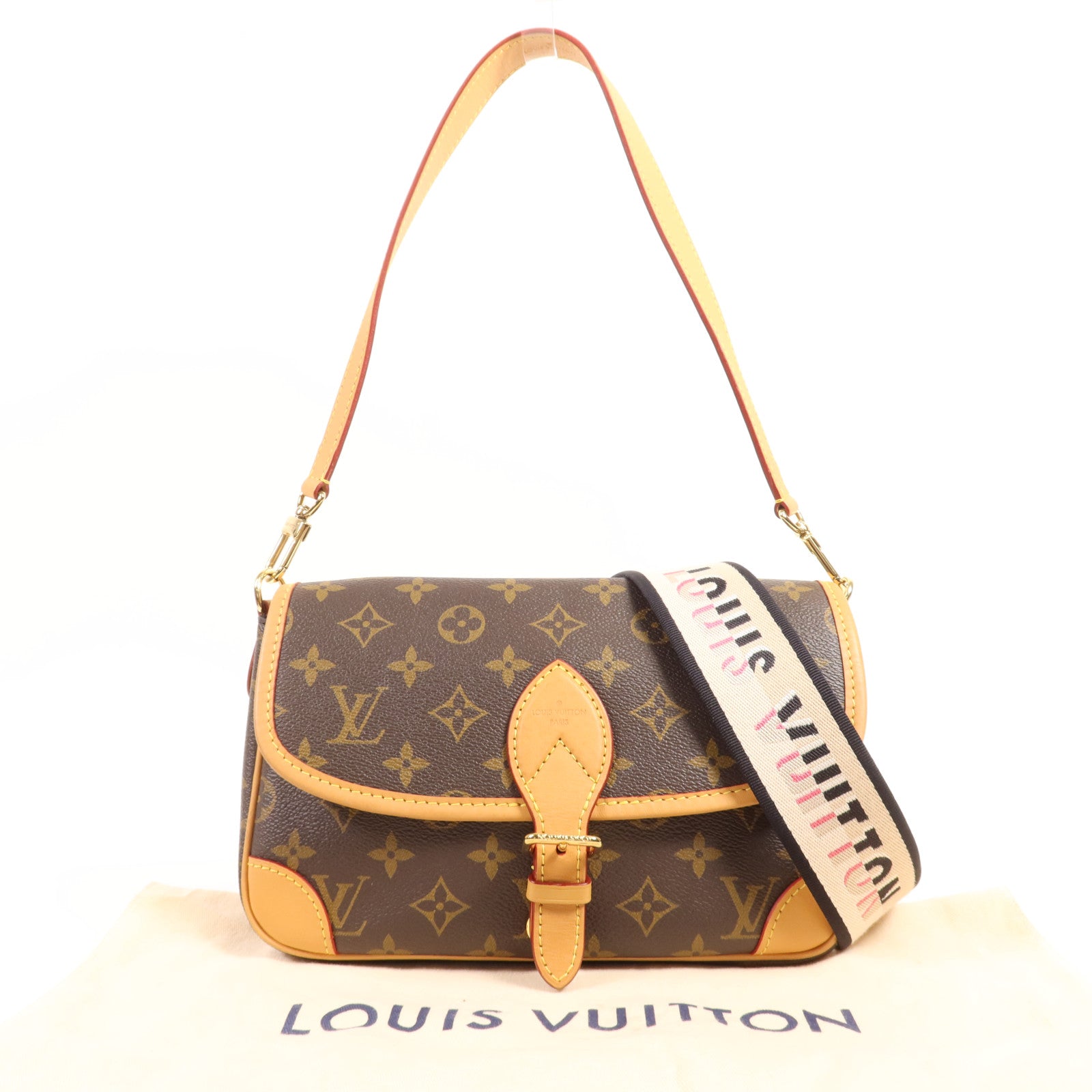 LOUIS VUITTON Monogram Diane金扣手挽肩背兩用袋