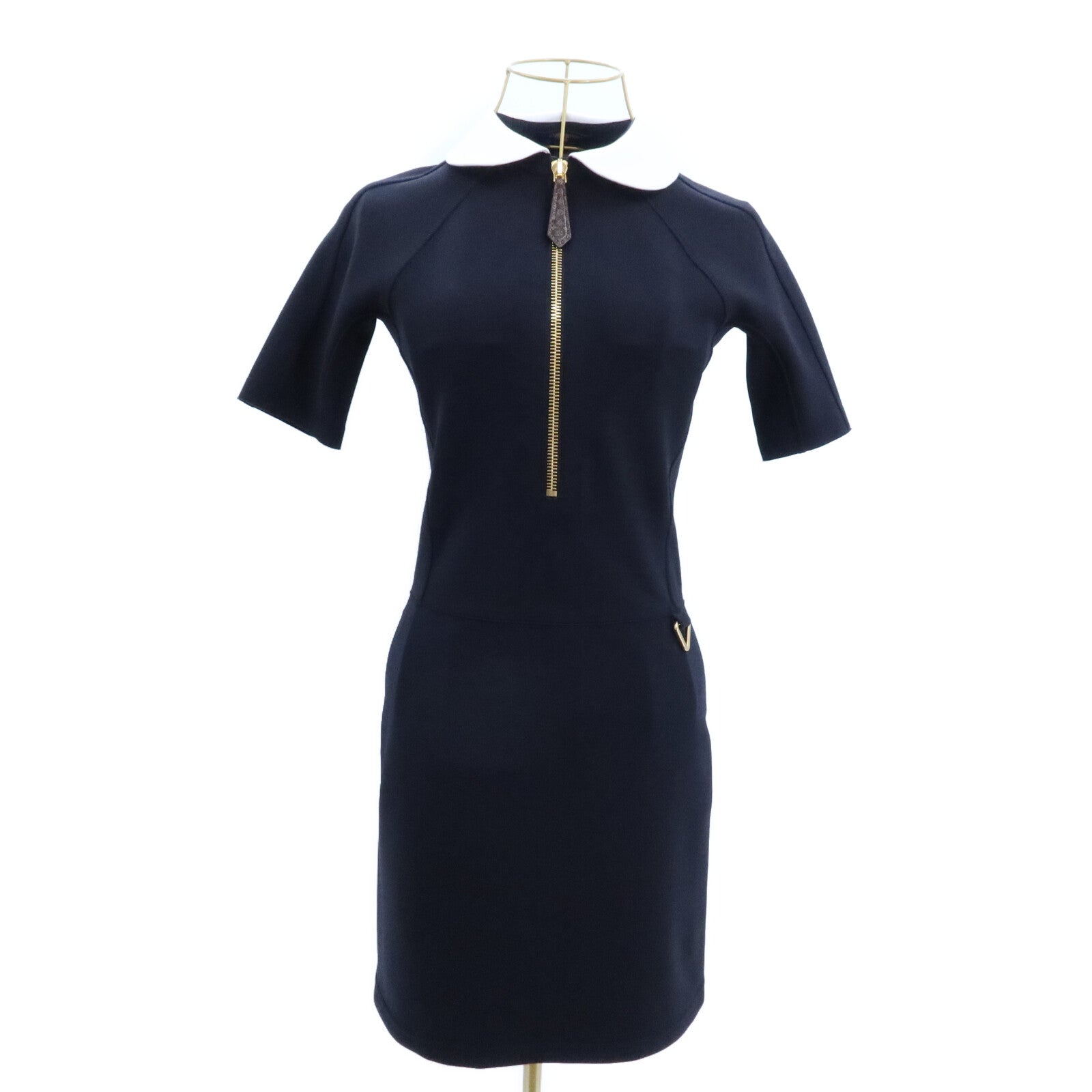 LOUIS VUITTON Polyamide/Elasthanne Technical Jersey Peter Pan Collar Dress連身裙