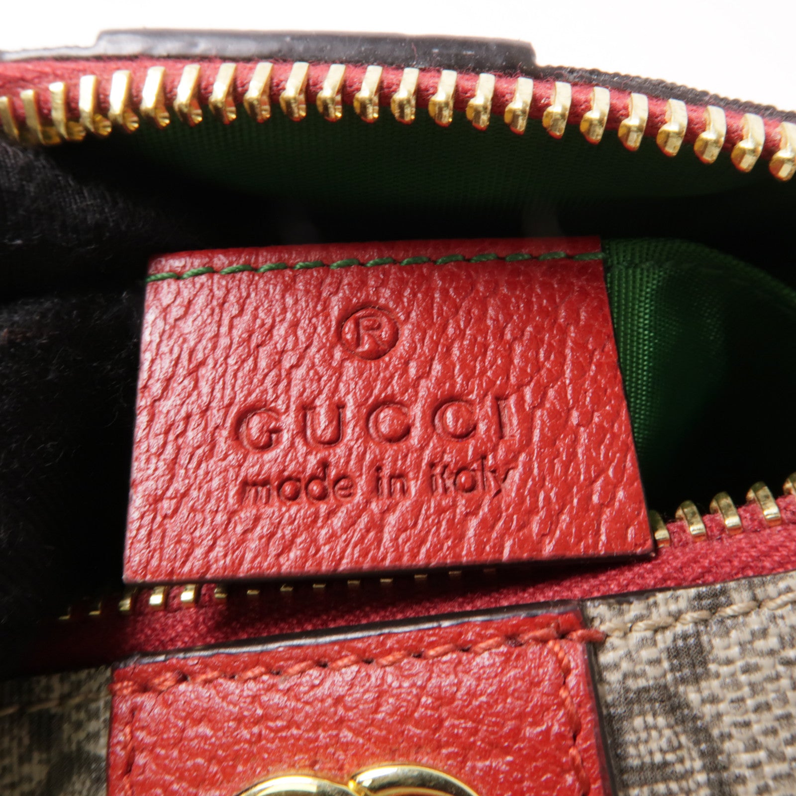 GUCCI 塗層帆布Ophidia GG Cosmetic Bag金扣手拿包