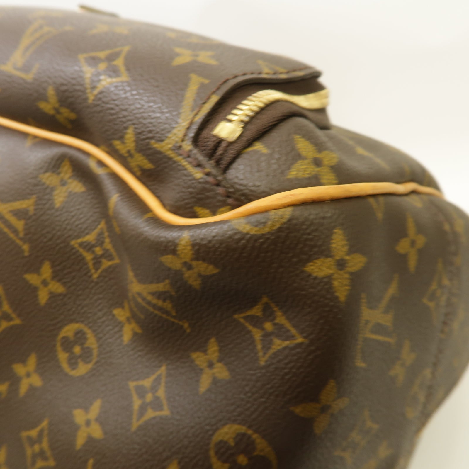 LOUIS VUITTON Monogram Evasion金扣手挽袋棕色