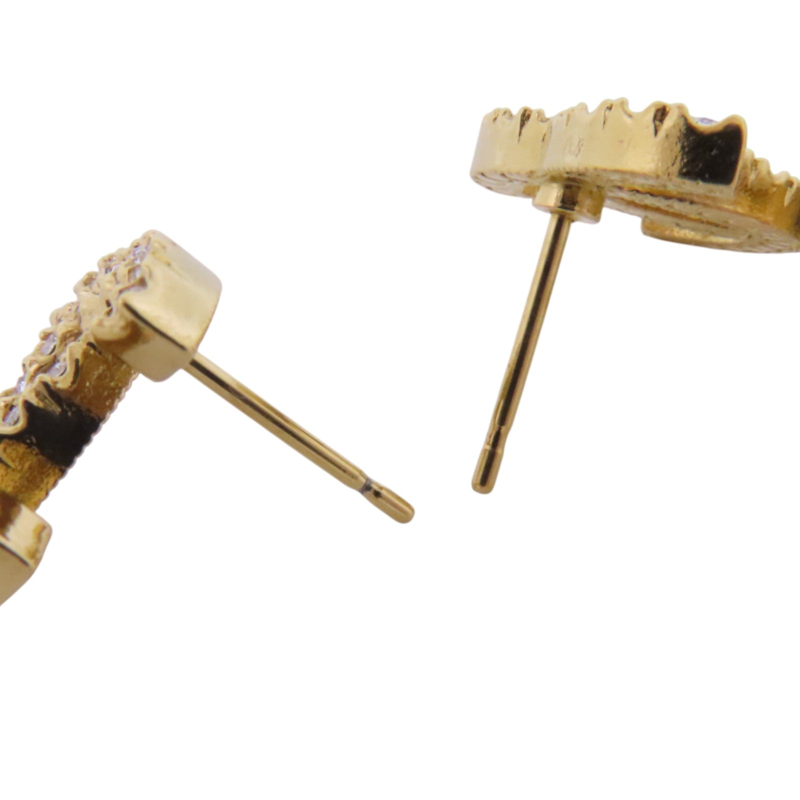 CHANEL 金屬/水鑽/仿珍珠Earrings金扣耳環