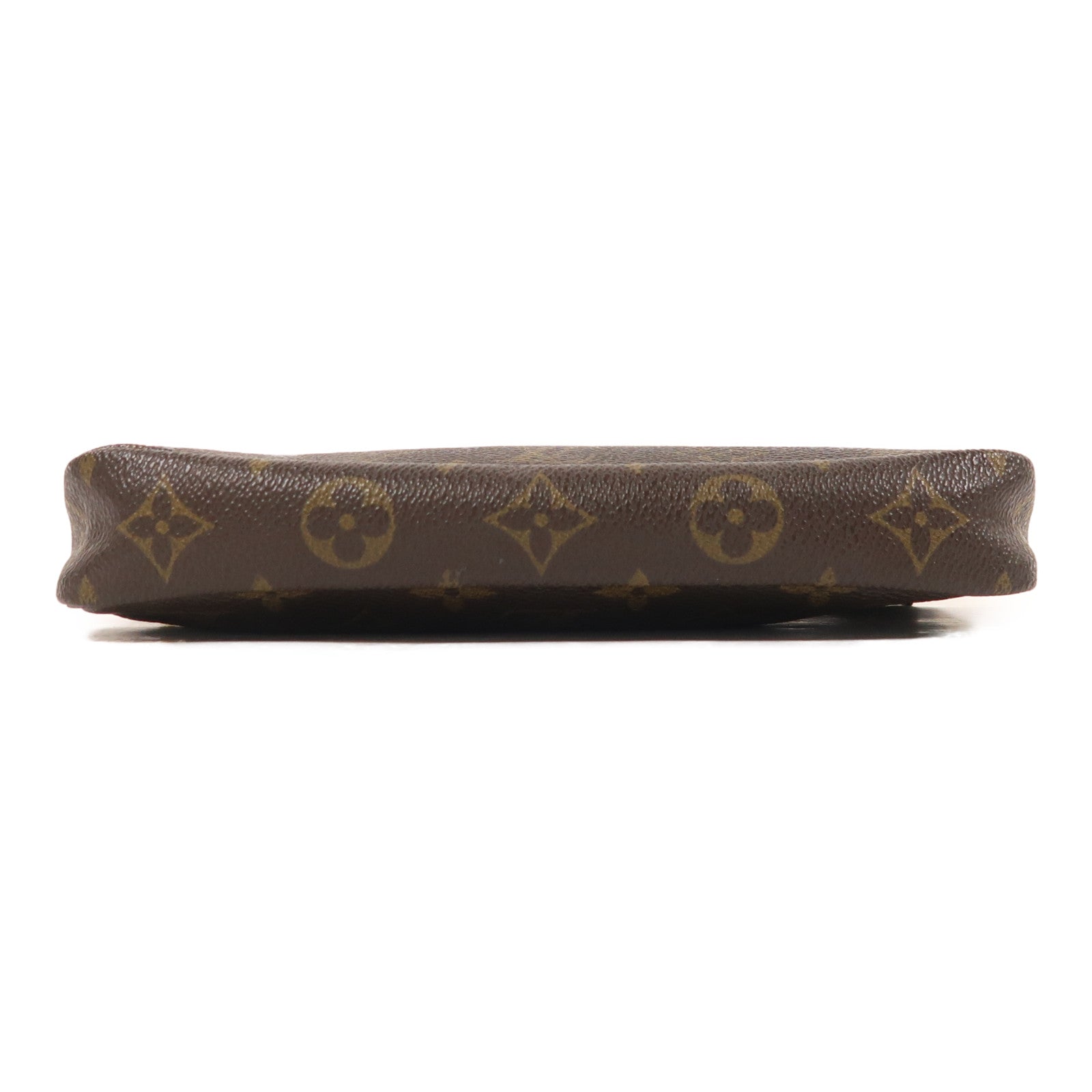 LOUIS VUITTON Monogram Pochette Accessoires金扣手拿包棕色