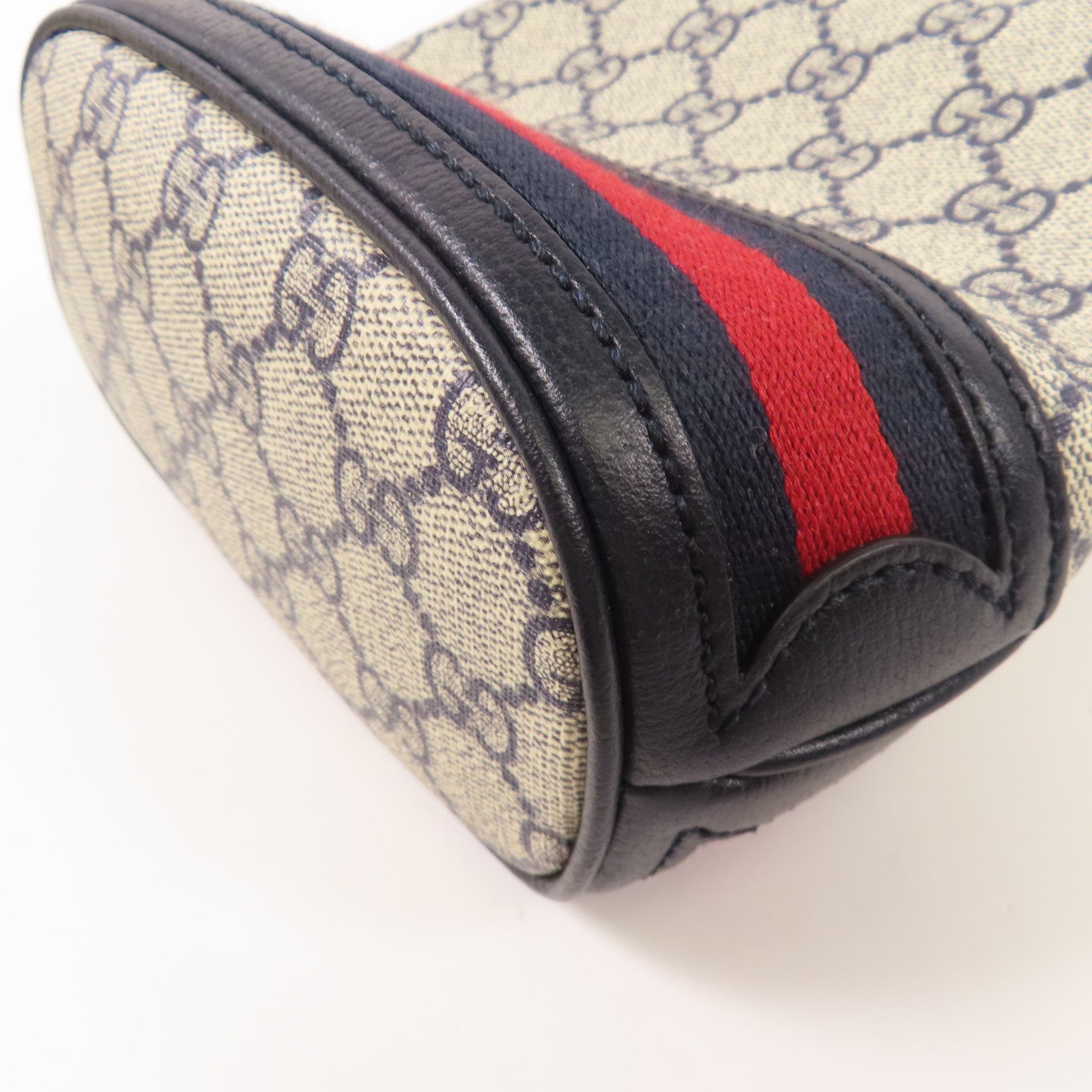 GUCCI 塗層帆布Ophidia銀扣肩背袋