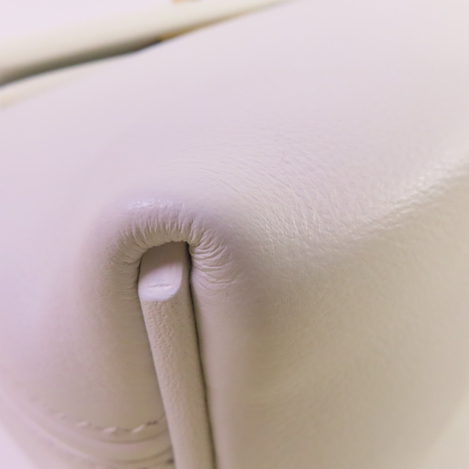 HERMES Evercolor皮革Mini 24/24 2Way Shoulder Bag金扣手挽肩背兩用袋白色