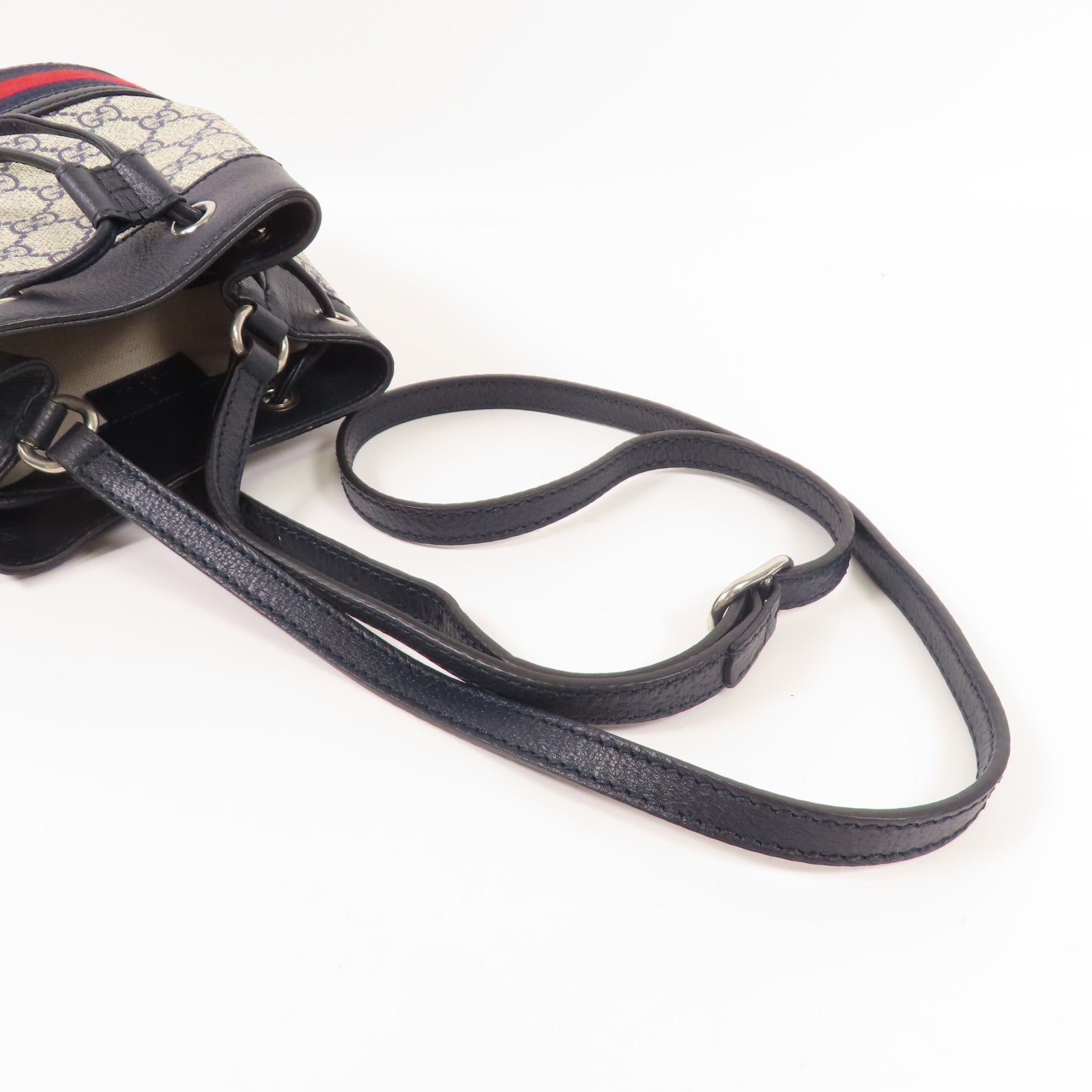 GUCCI GG SHW Ophidia Shoulder Bag Coated Canvas 550620 Blue