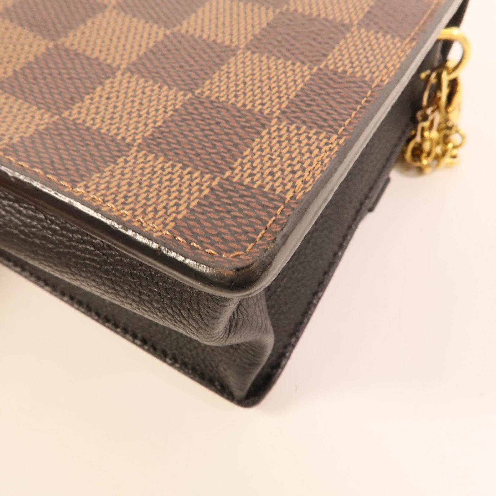 LOUIS VUITTON Damier Vavin PM金扣鏈帶肩背袋