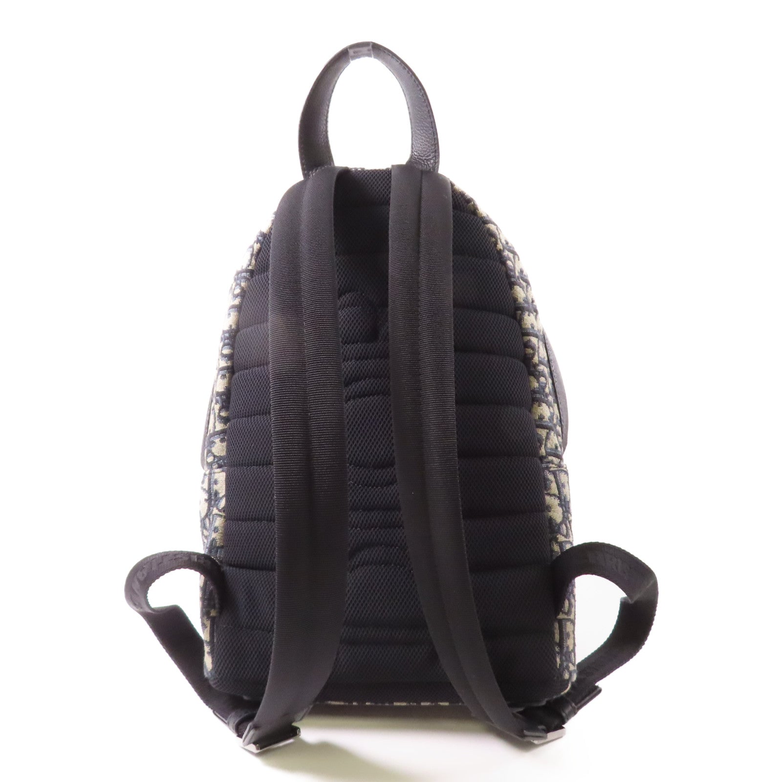 Dior 帆布Rider Backpack銀扣背包藍色