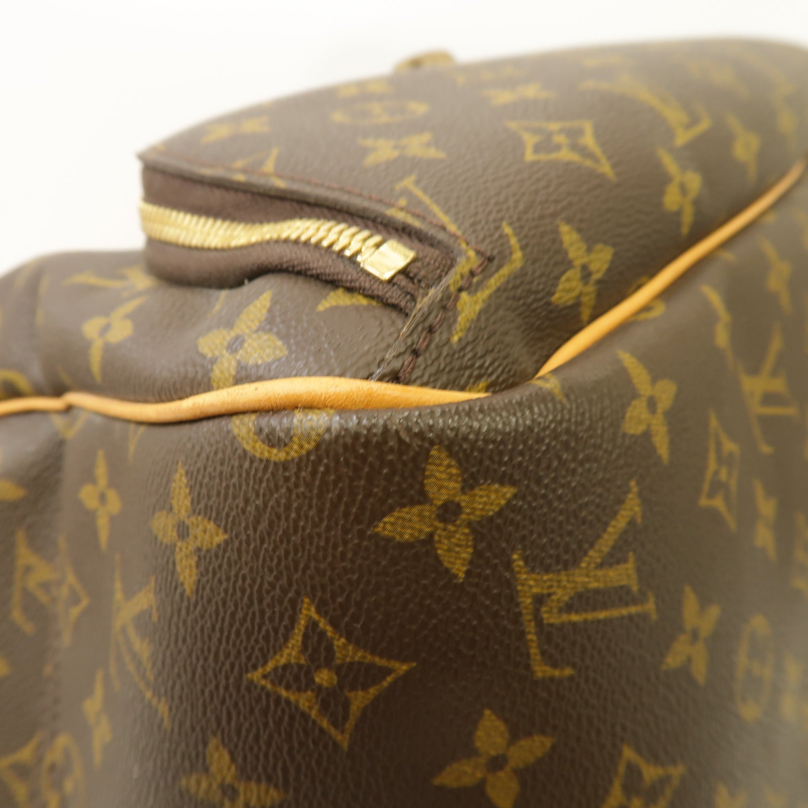LOUIS VUITTON Monogram Evasion金扣手挽袋棕色
