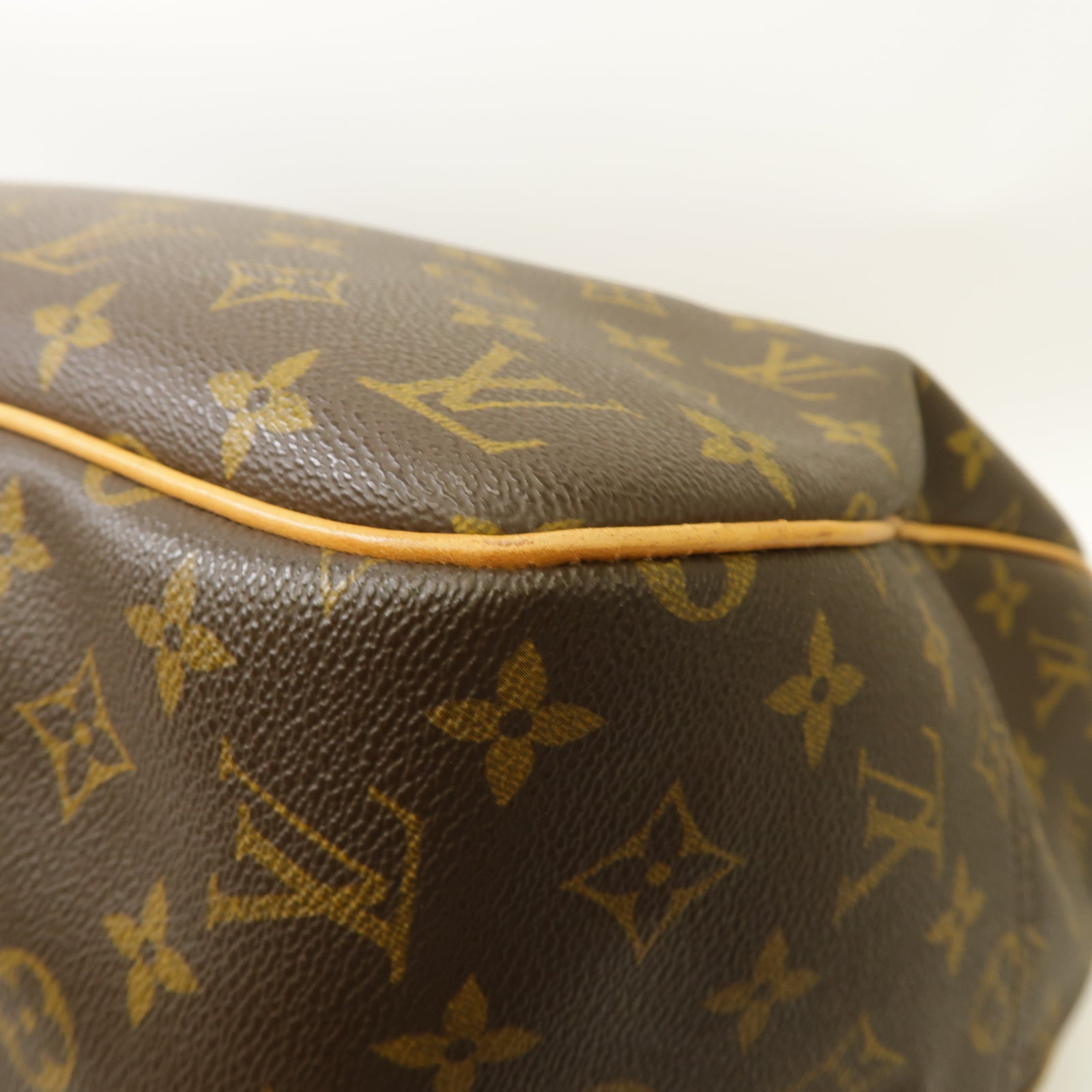 LOUIS VUITTON Monogram Evasion金扣手挽袋棕色